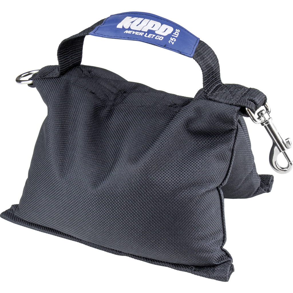 Kupo 25 lb Black Shot Bag - Weighted Sandbag for Film & Photography Equipment Stability, Gym Training, and DIY Projects