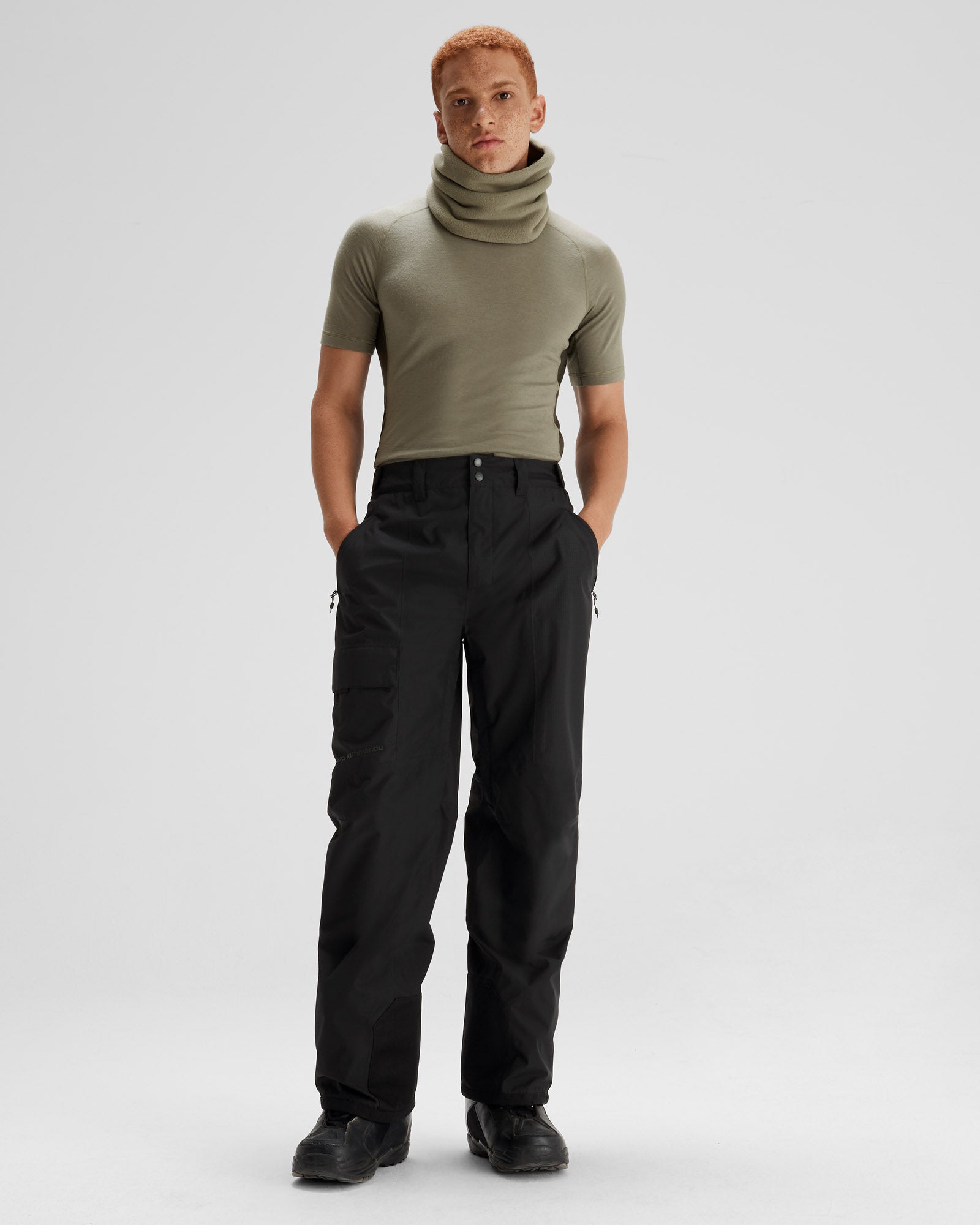Men's PWDR Days 2L Shell Snow Pants - Waterproof Winter Ski Pants for Men, Black Stingray - Perfect for Skiing, Snowboarding & Outdoor Winter Activities