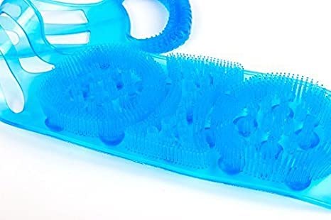 Dual Sided Scrubber Belt for Back & Body | Silicone Bath Brush Massager with Exfoliating & Blood Circulation Benefits | Foot Cleaner & Shower Accessories | Perfect for Spa, Home Use & Skin Care Routine