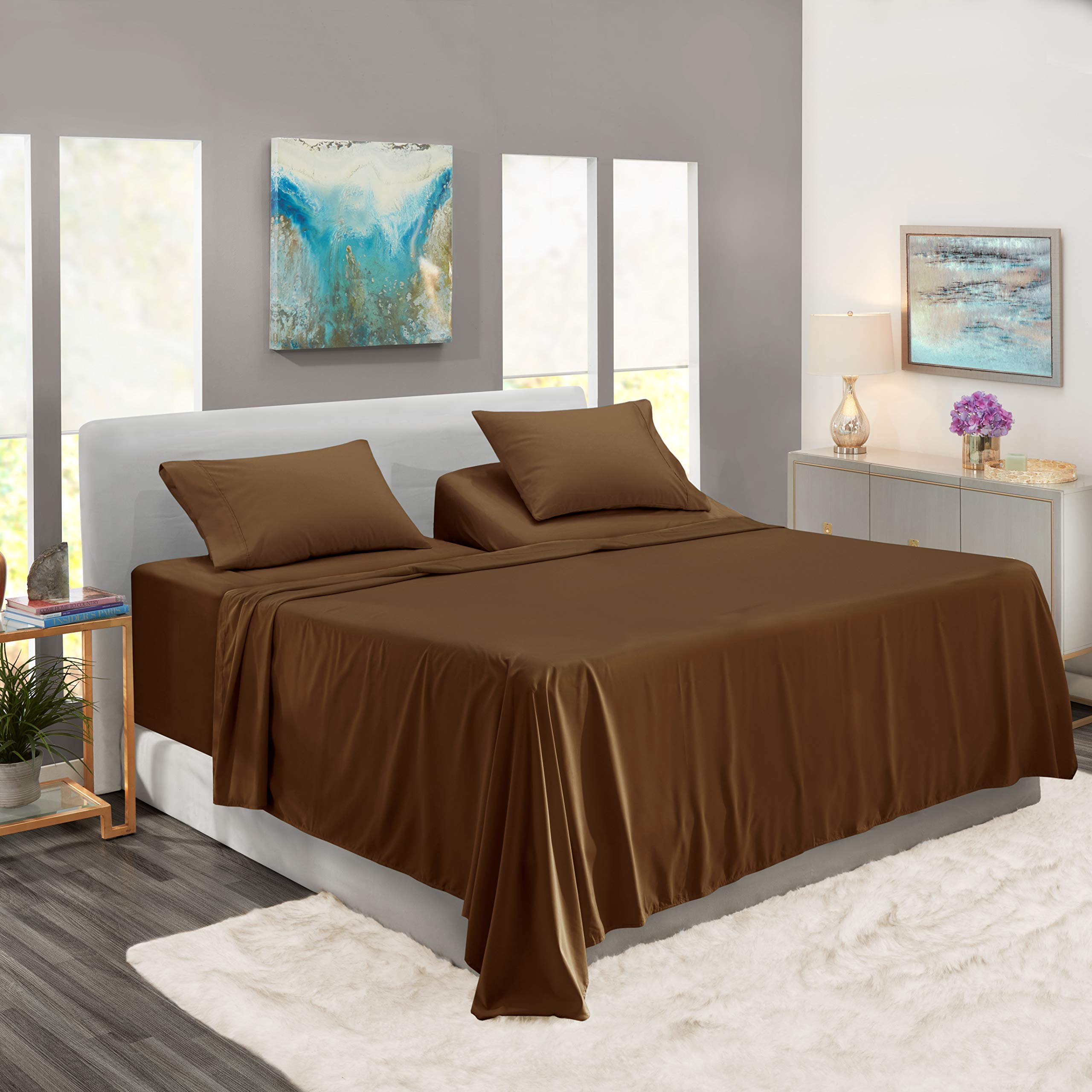 5-Piece Split Queen Sheet Set for Adjustable Beds - 100% Pure Egyptian Cotton 800 Thread Count, Ultra Soft & Breathable, Deep Pocket Fits Up to 16