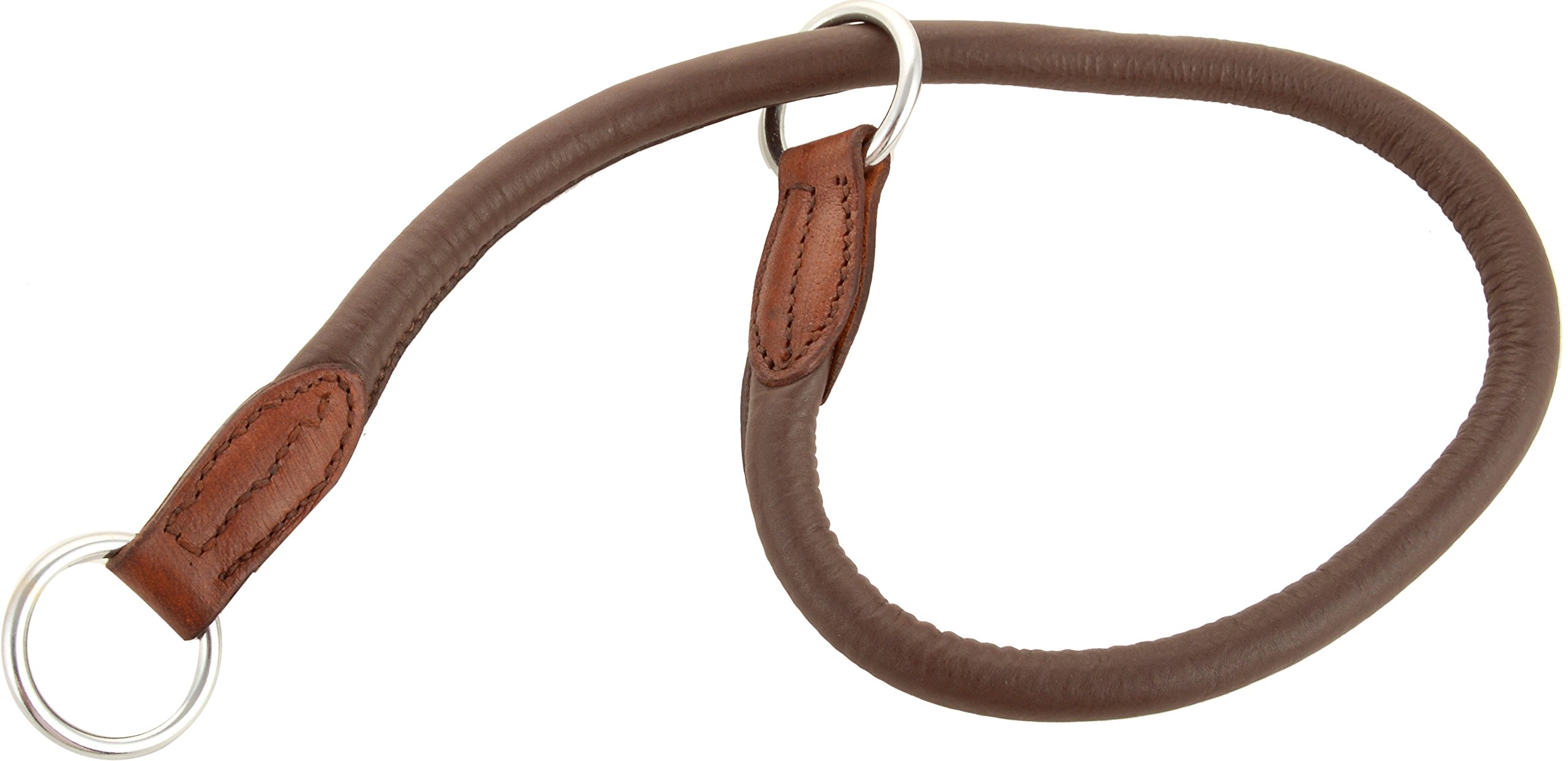 Premium Leather Choke Dog Collar for Large Dogs - Durable Brown Training Collar for Obedience & Walking - Perfect for Outdoor Adventures & Professional Training