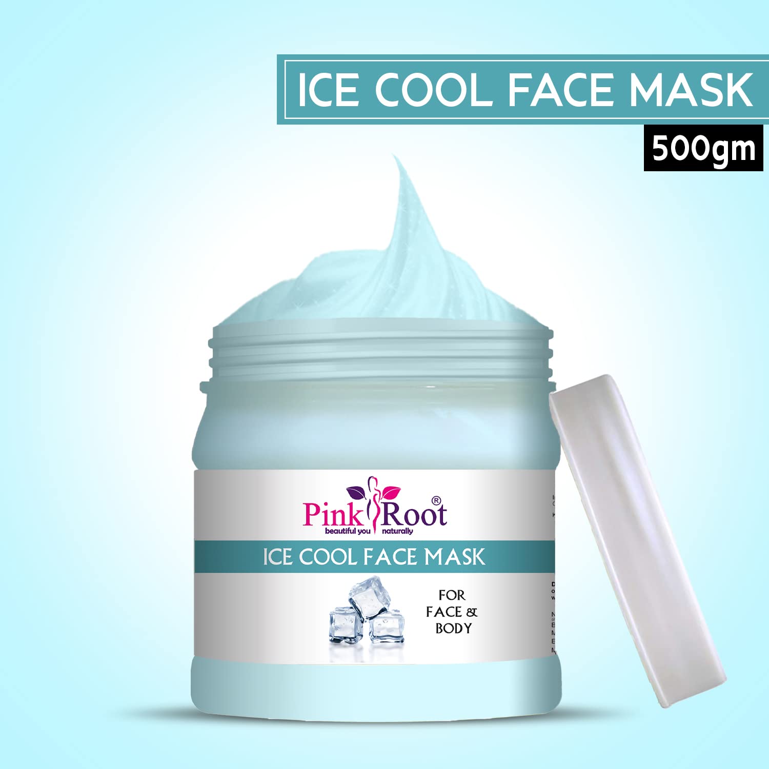 Pink Root Ice Cool Face Mask - Hydrating & Rejuvenating for All Skin Types, 500g - Perfect for Spa Days & At-Home Skincare Routine