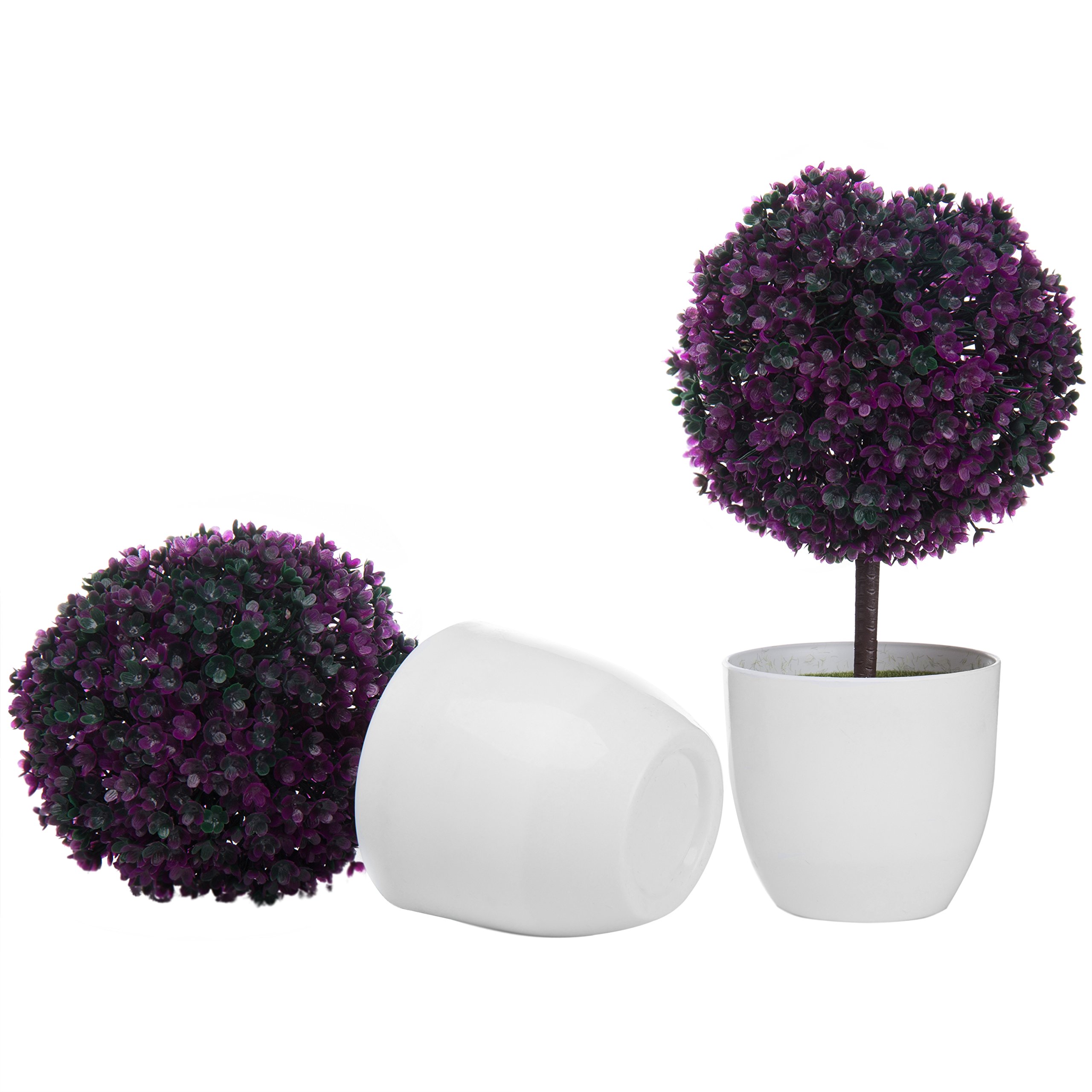 MyGift Set of 2 Artificial Topiary Indoor Decor - 12