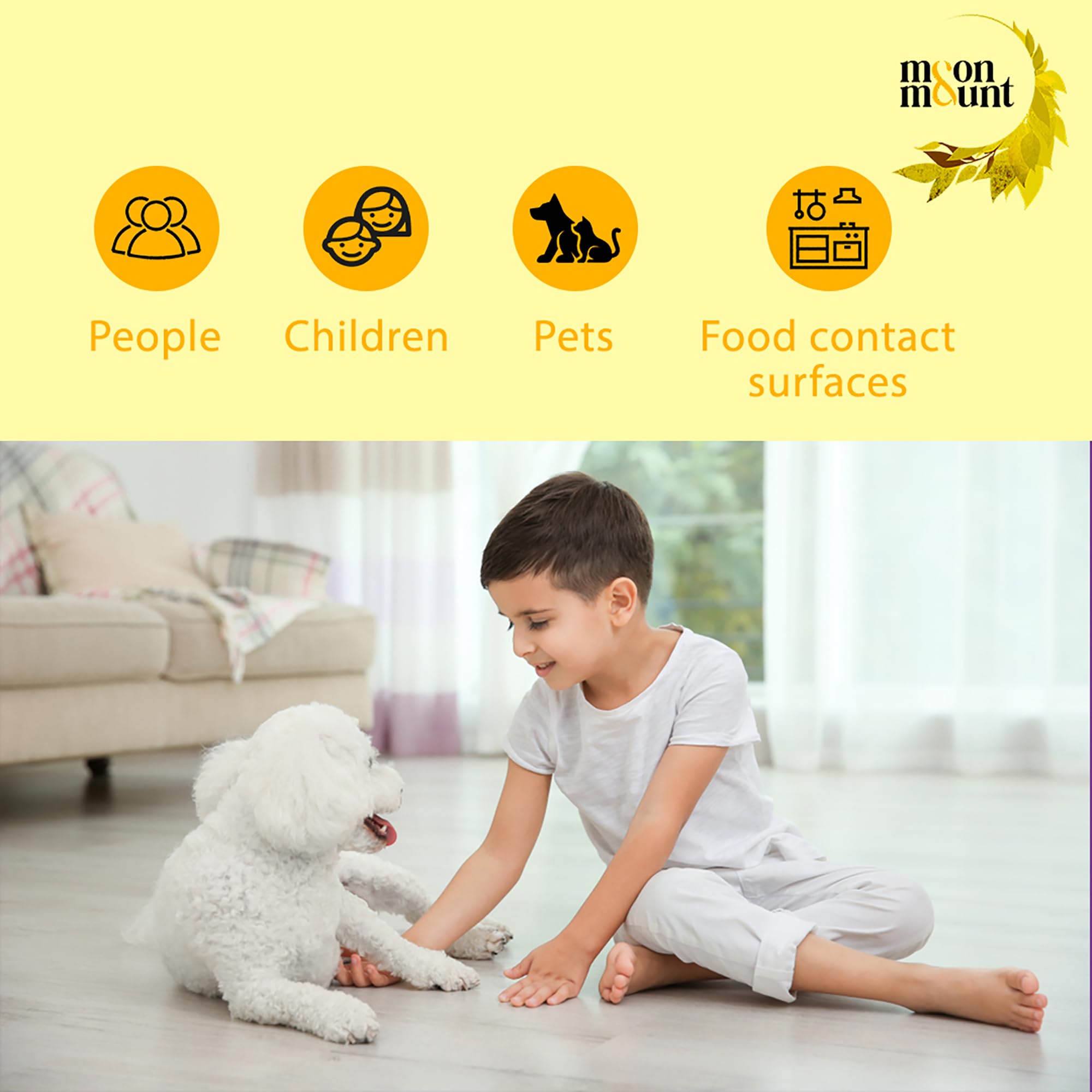 Eco-Friendly Non-Toxic Floor & Bathroom Cleaner Liquid - 5L Lemon Scented Tile & Surface Cleaner - Gentle on Skin - Perfect for Kitchen, Bathroom & Hard Floor Cleaning