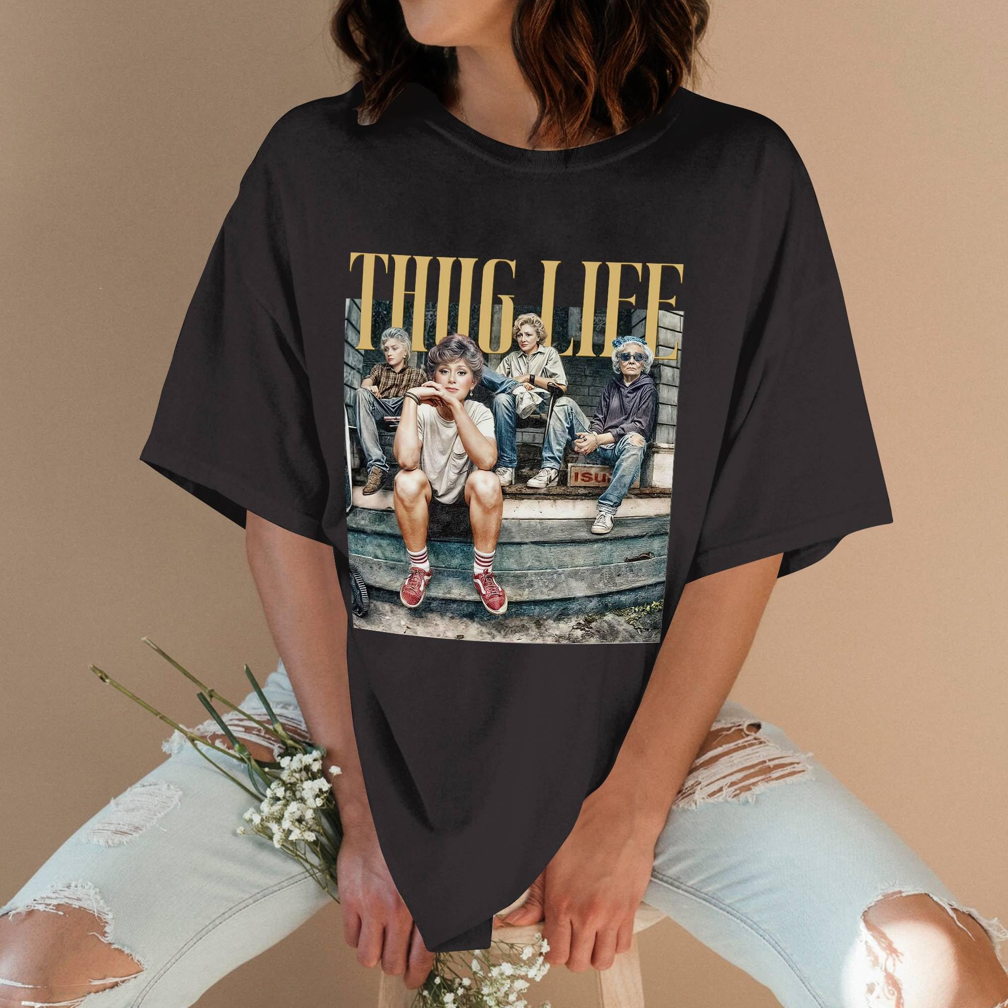 Golden Shirts for Women - Vintage 80s TV Sitcom T-Shirt - Soft Cotton Retro Tee - Perfect for Casual Wear, Costume Parties & Nostalgic Fashion