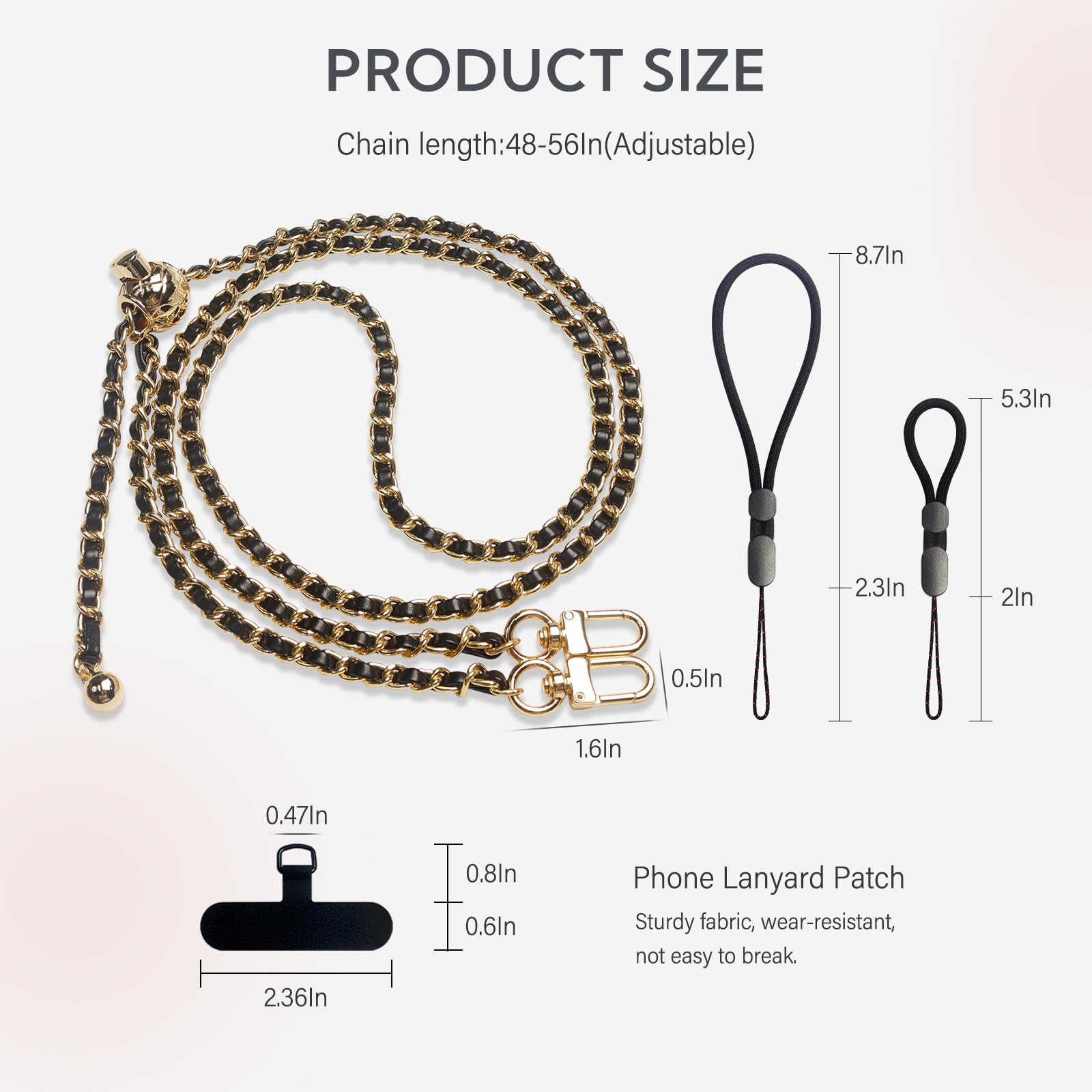 Universal Phone Lanyard with Adjustable Straps - for Smartphones & Crossbody Use