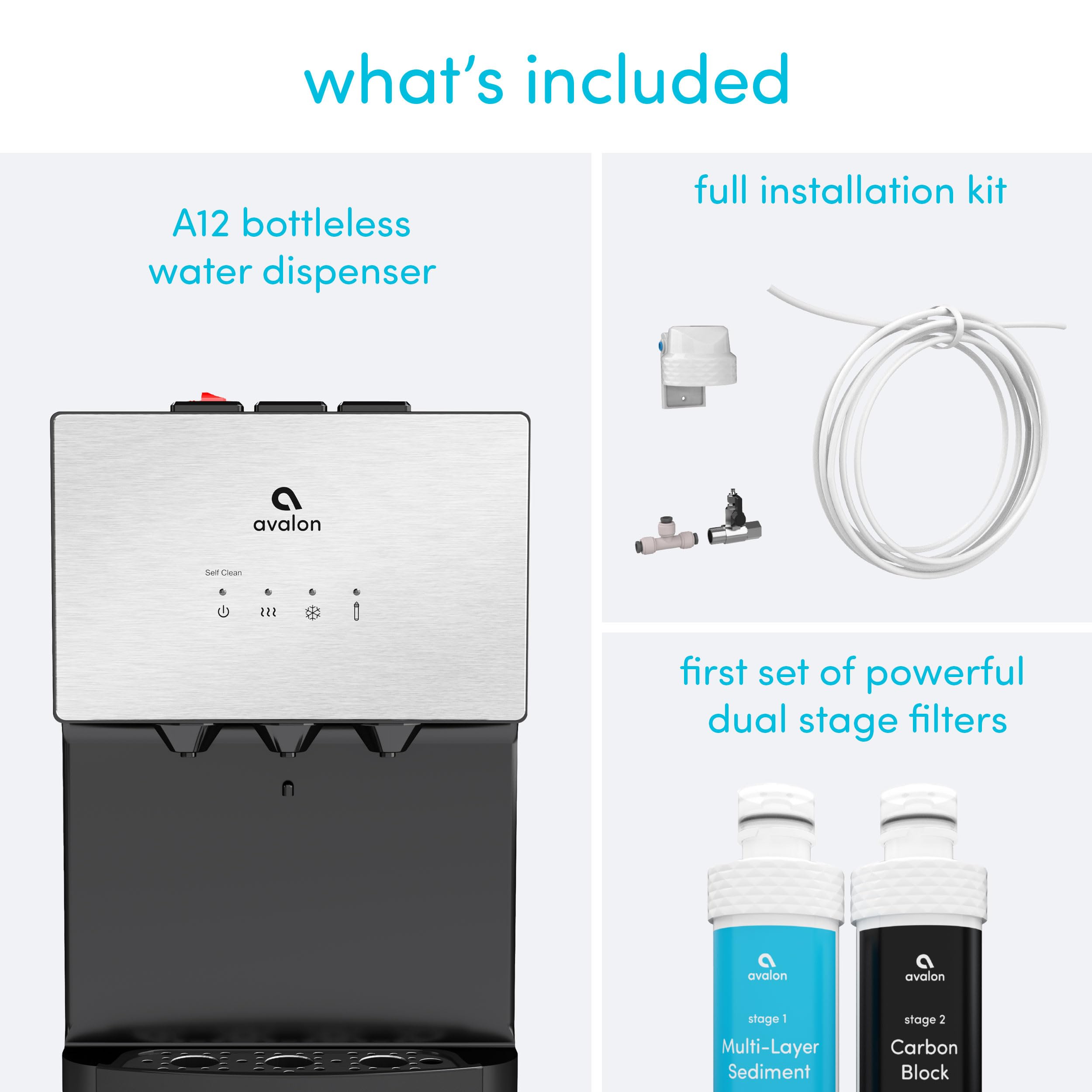 Avalon A12-CTPOU Countertop Bottleless Water Dispenser with Stainless Steel Design - Perfect for Home, Office & Kitchen Hydration