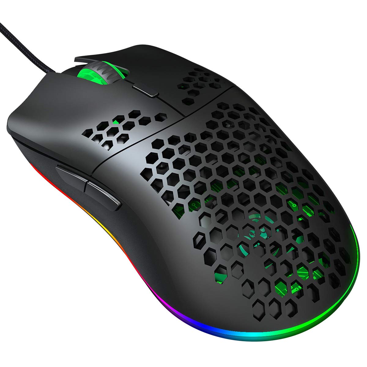 SOONHUA USB Wired Gaming Mouse - 6 Programmable Buttons, 6400DPI Optical Sensor, Ergonomic Design for PC, Laptop, Desktop | Perfect for FPS, MOBA Games & Office Work