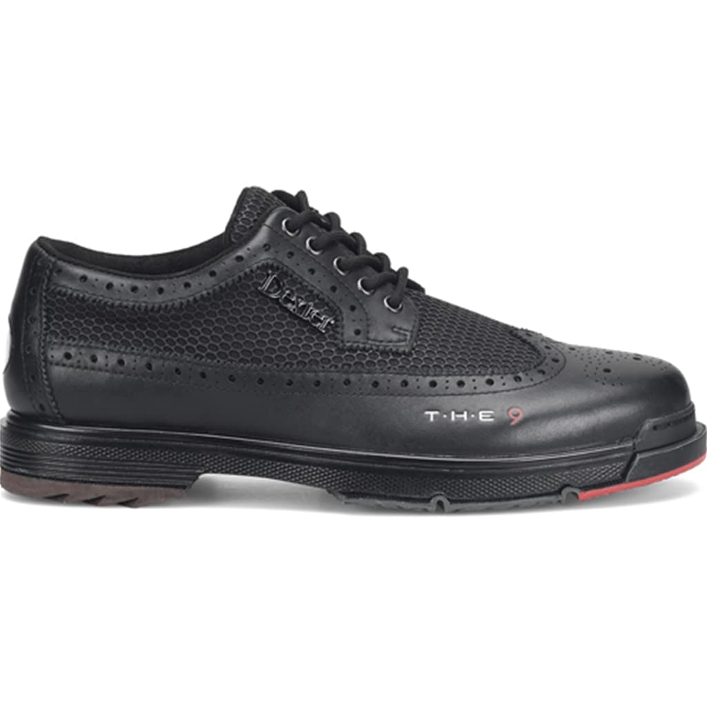 Dexter Men's The 9 WT Bowling Shoes - Black - Wide 13 (Size 13) - Comfortable & Durable for Professional & League Bowling