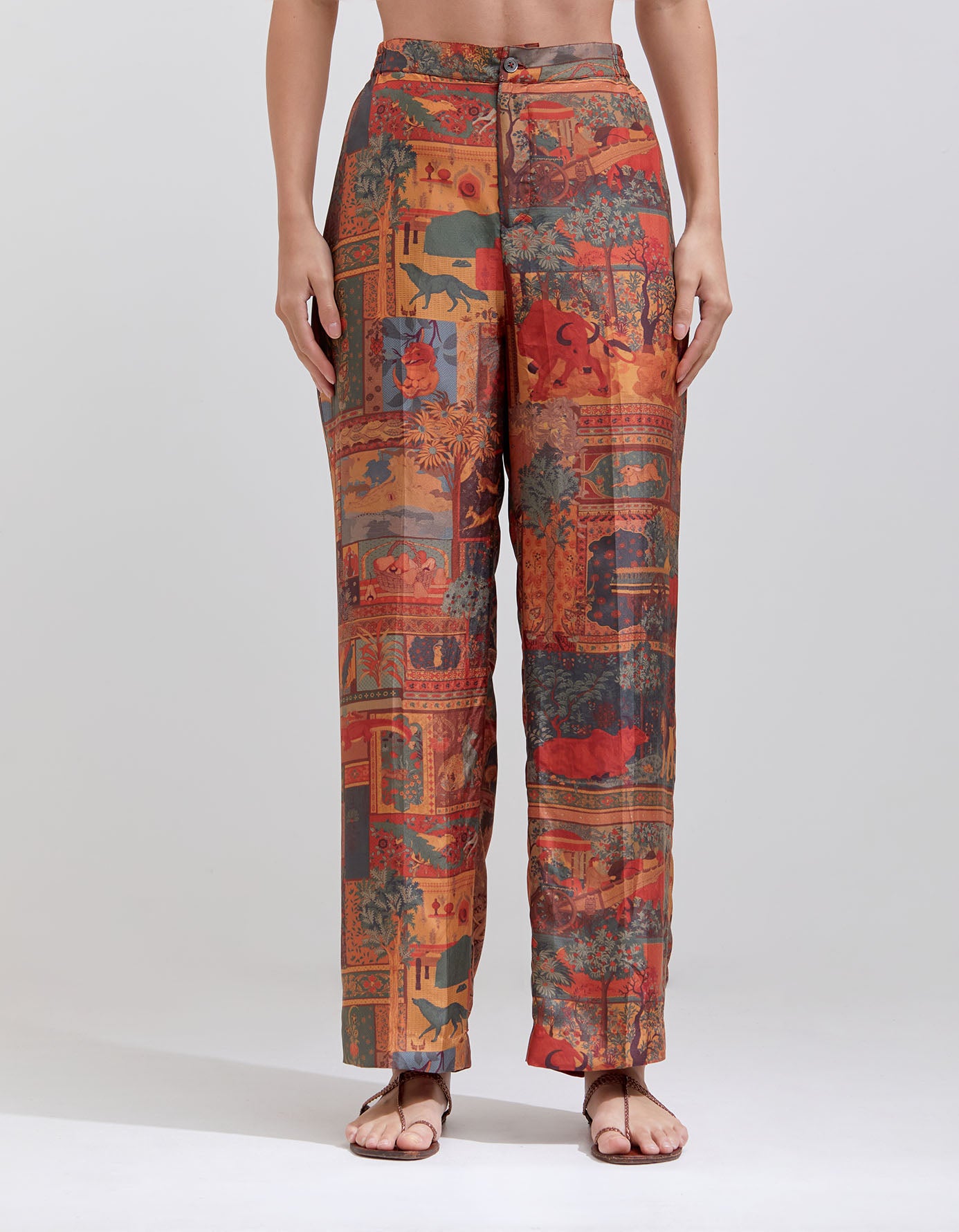 Silk Pyjama Pants for Women - Soft & Comfortable Terracotta Sleepwear - Perfect for Lounging, Sleeping & Relaxing at Home