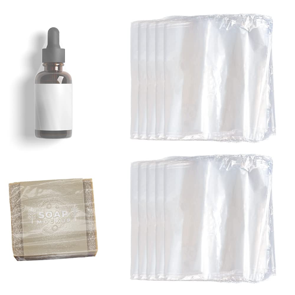 Feelers 500PCS 4x6 Inch POF Heat Shrink Wrap Bags - Odorless, Durable Packaging for Gifts, DIY Crafts, Soap, Candles & Shampoo Bars | Perfect for Home Business, Retail & Handmade Product Packaging