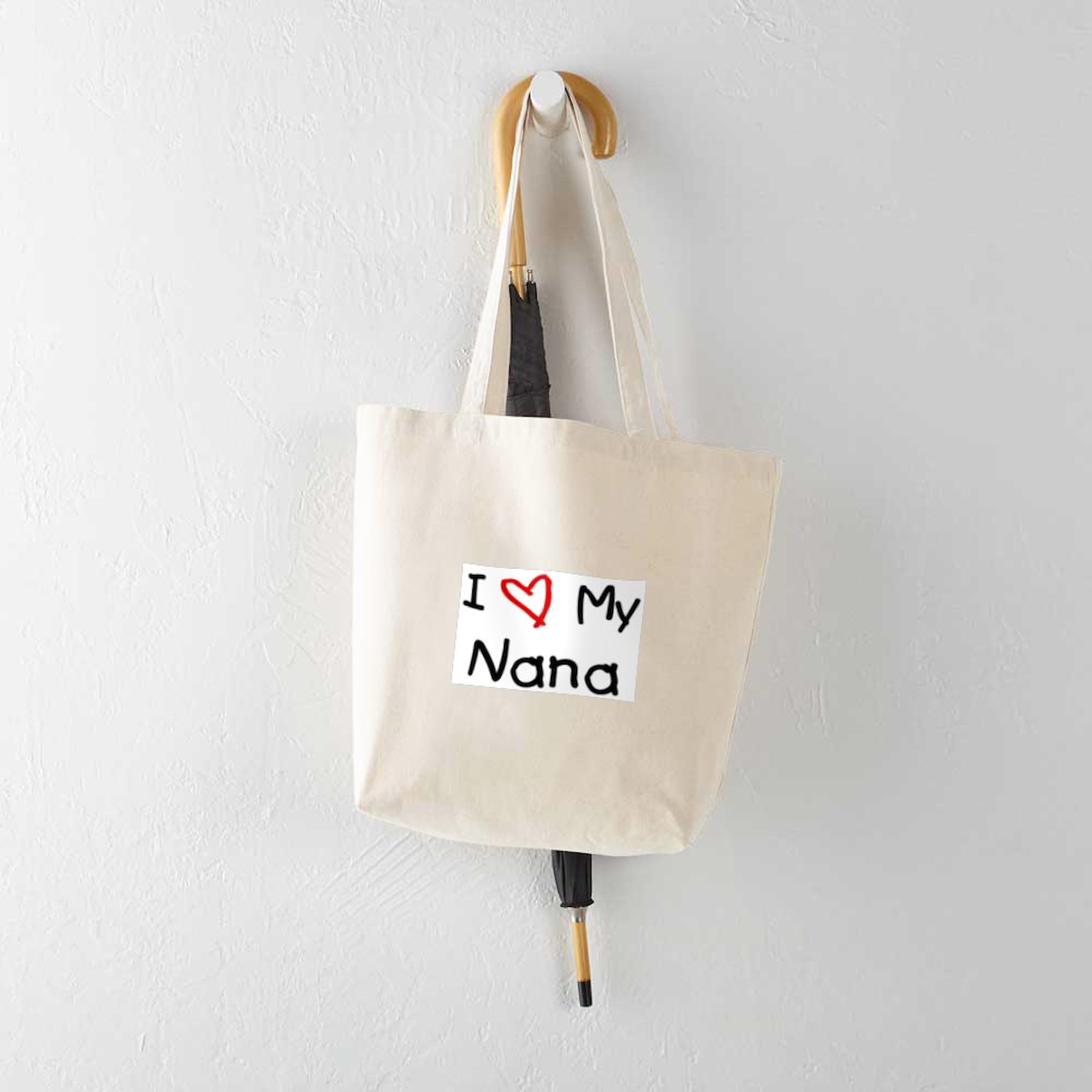 I Love My Nana Tote Bag - Natural Canvas Reusable Shopping Bag for Groceries, Beach & Everyday Use | CafePress