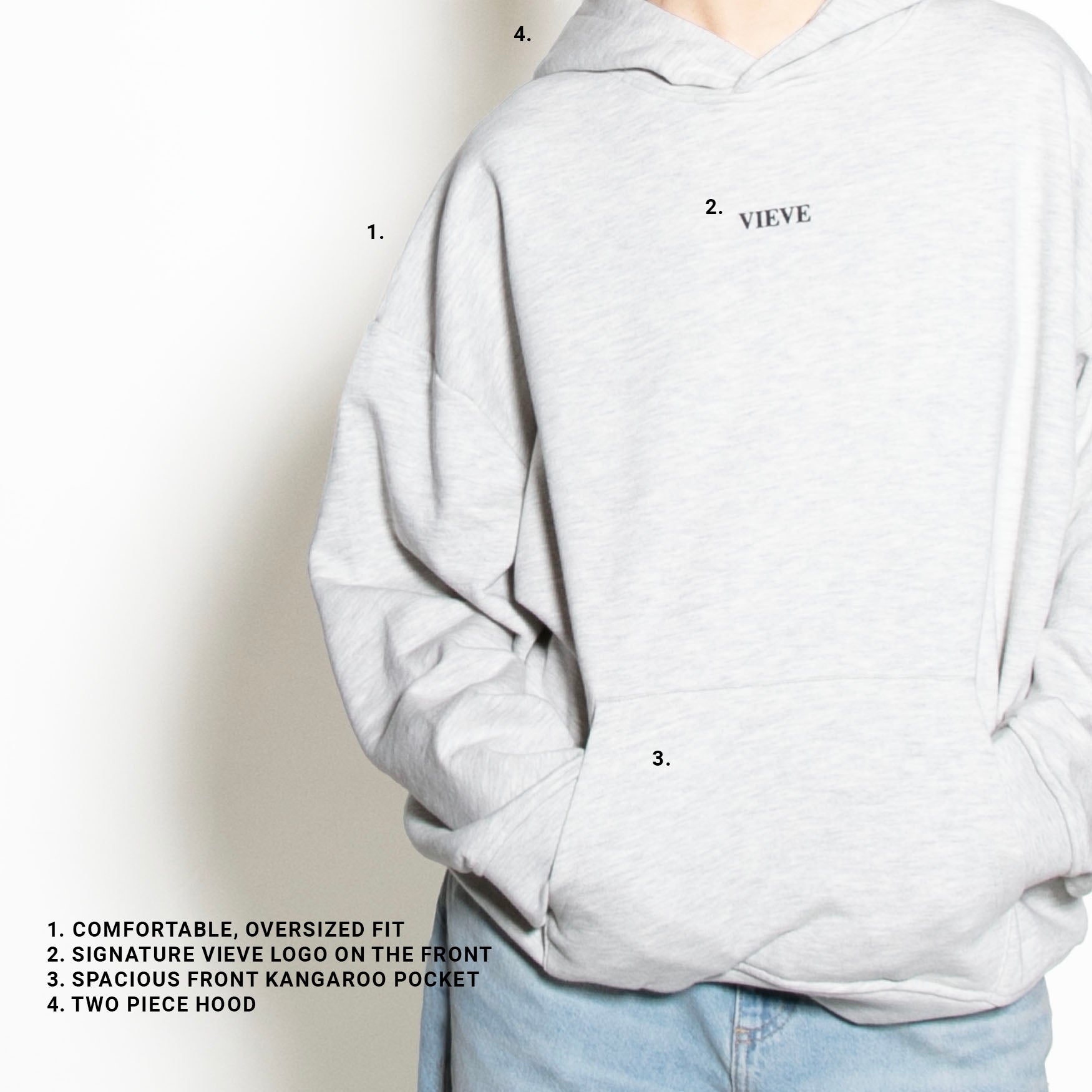 VIEVE Gratitude Attitude Hoodie - Soft & Cozy Pullover Sweatshirt for Women | Perfect for Casual Wear, Yoga & Lounge | Trendy Streetwear Fashion