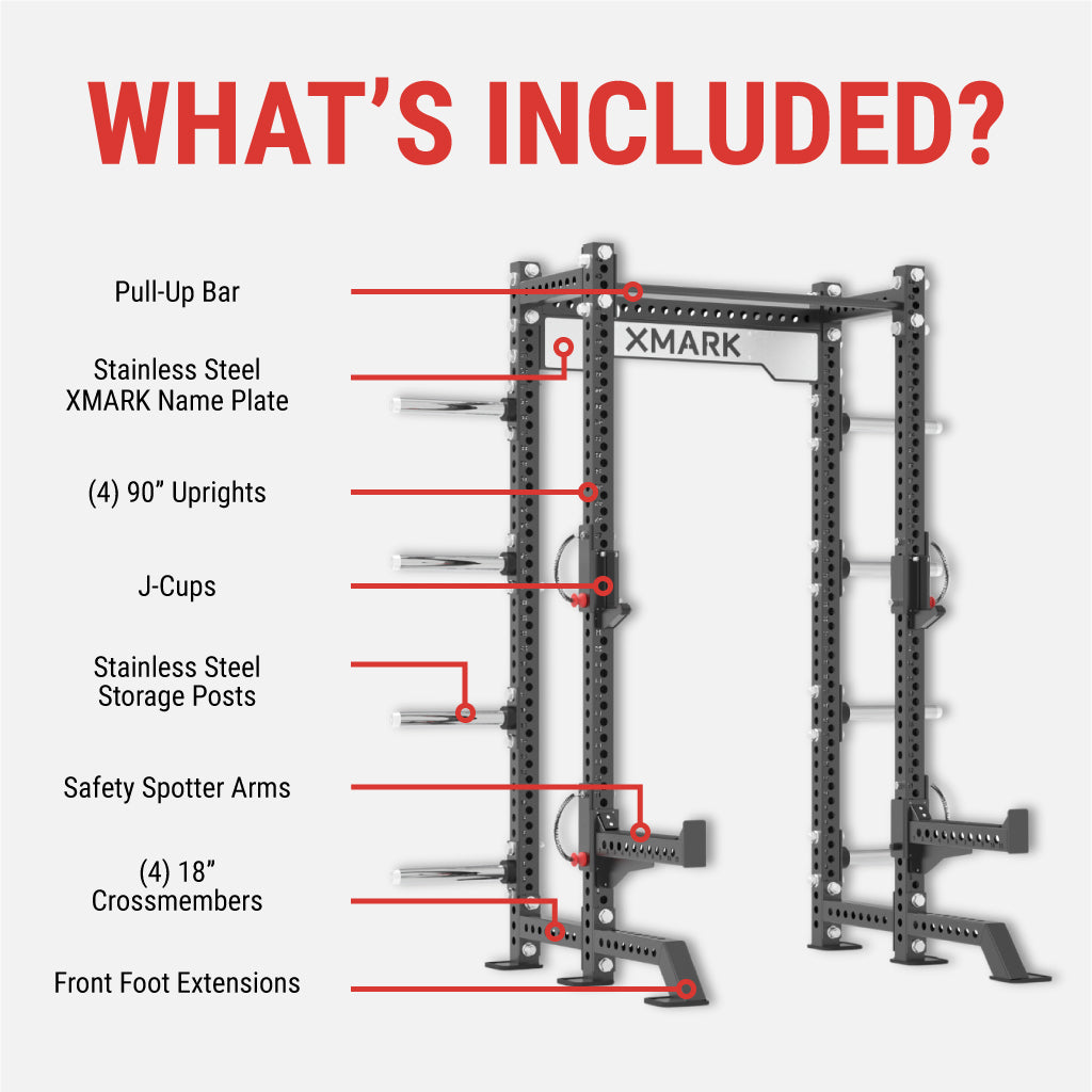 Viper Half Power Rack - Heavy Duty Home Gym Equipment for Strength Training | Perfect for Small Spaces & Garage Workouts