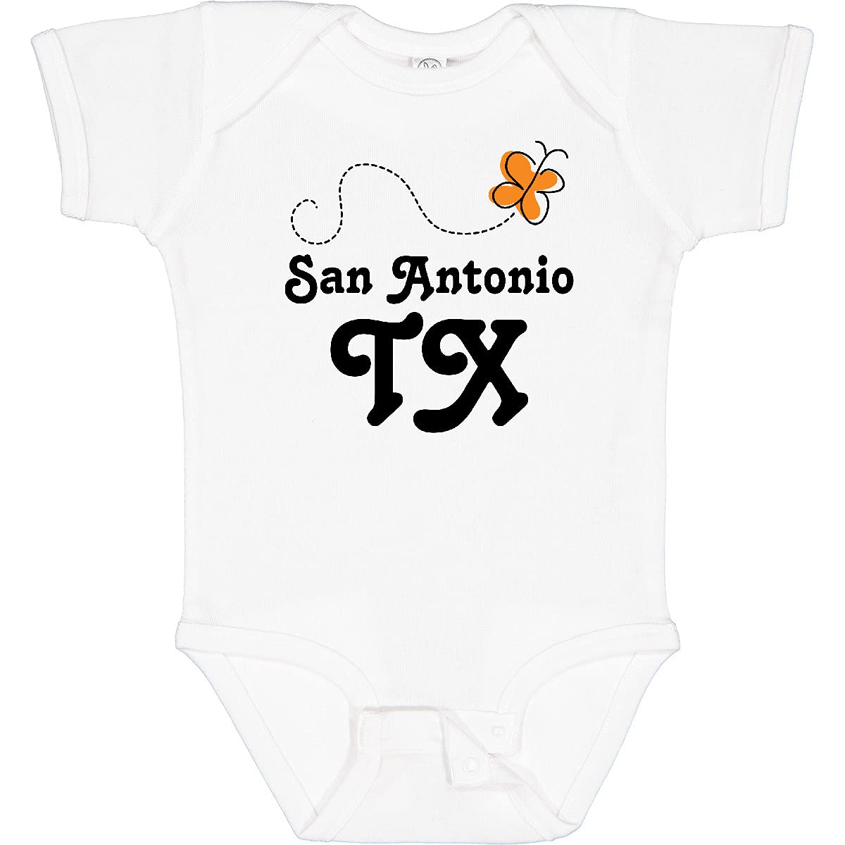 Inktastic San Antonio Texas Butterfly Baby Bodysuit - Cute Infant Onesie for Boys & Girls - Perfect for Family Outings, Photo Shoots & Special Occasions