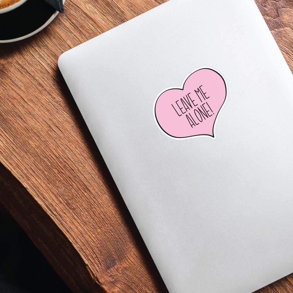 Funny 'Leave Me Alone' Sticker Decal - Rude & Silly Joke for Luggage, Car, Laptop - Perfect for Travelers, Office Workers & Prank Lovers