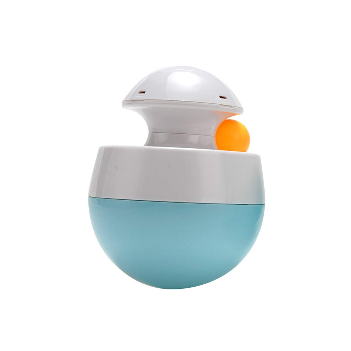 Interactive Dog Chew Toy - Leak-Proof Food Dispensing Ball for Pet Training & Mental Stimulation (Large, Blue & White) - Perfect for Boredom Relief & Slow Feeding
