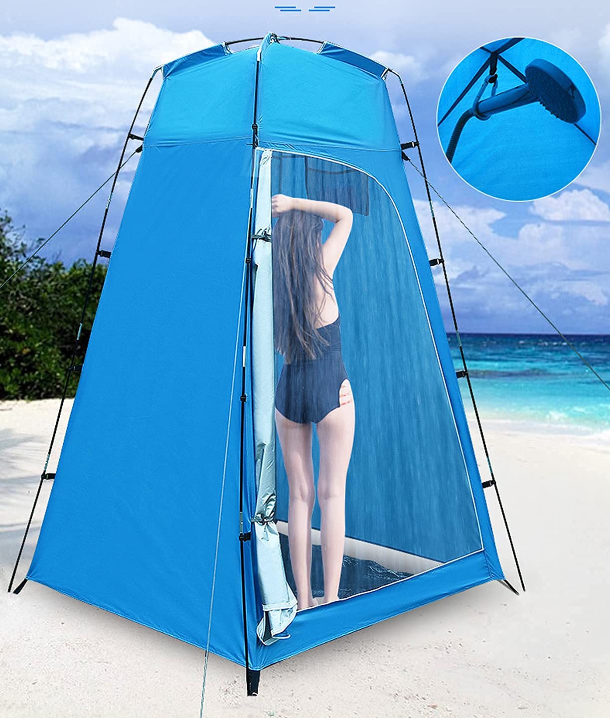 Portable Outdoor Shower Tent & Privacy Changing Room – Instant Setup Camping Toilet Tent with Rain Protection for Beach, Hiking & Backpacking | Perfect for Camping, Beach Trips & Outdoor Adventures