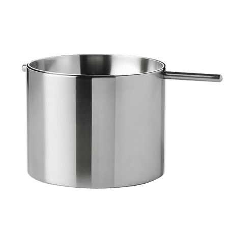 STELTON ARNE JACOBSEN Cylinda Revolving Ashtray - 10cm Stainless Steel Modern Design for Home, Office & Outdoor Use