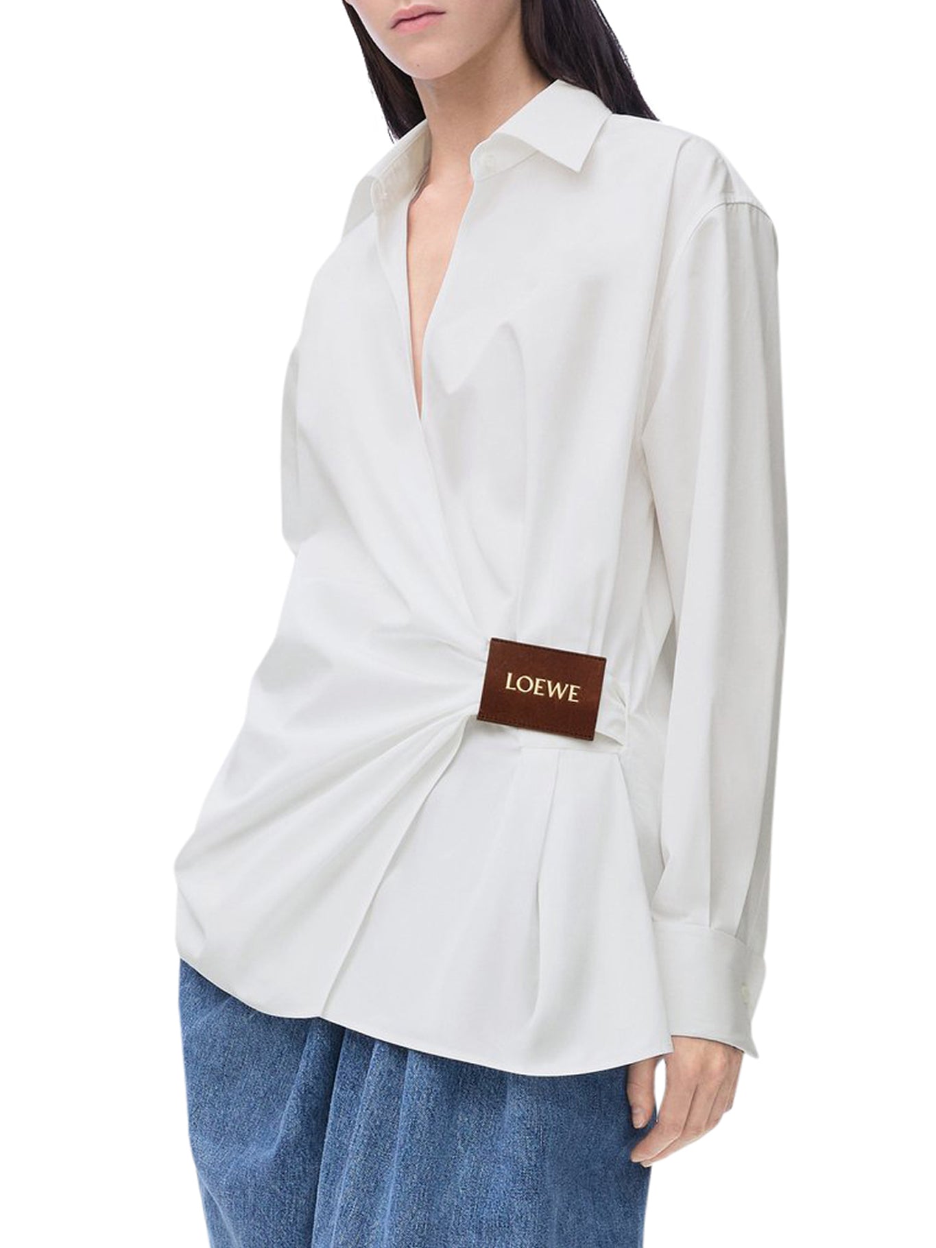 Stylish Draped Cotton Shirt for Women - Soft & Comfortable Casual Blouse - Perfect for Office, Date Night & Everyday Wear