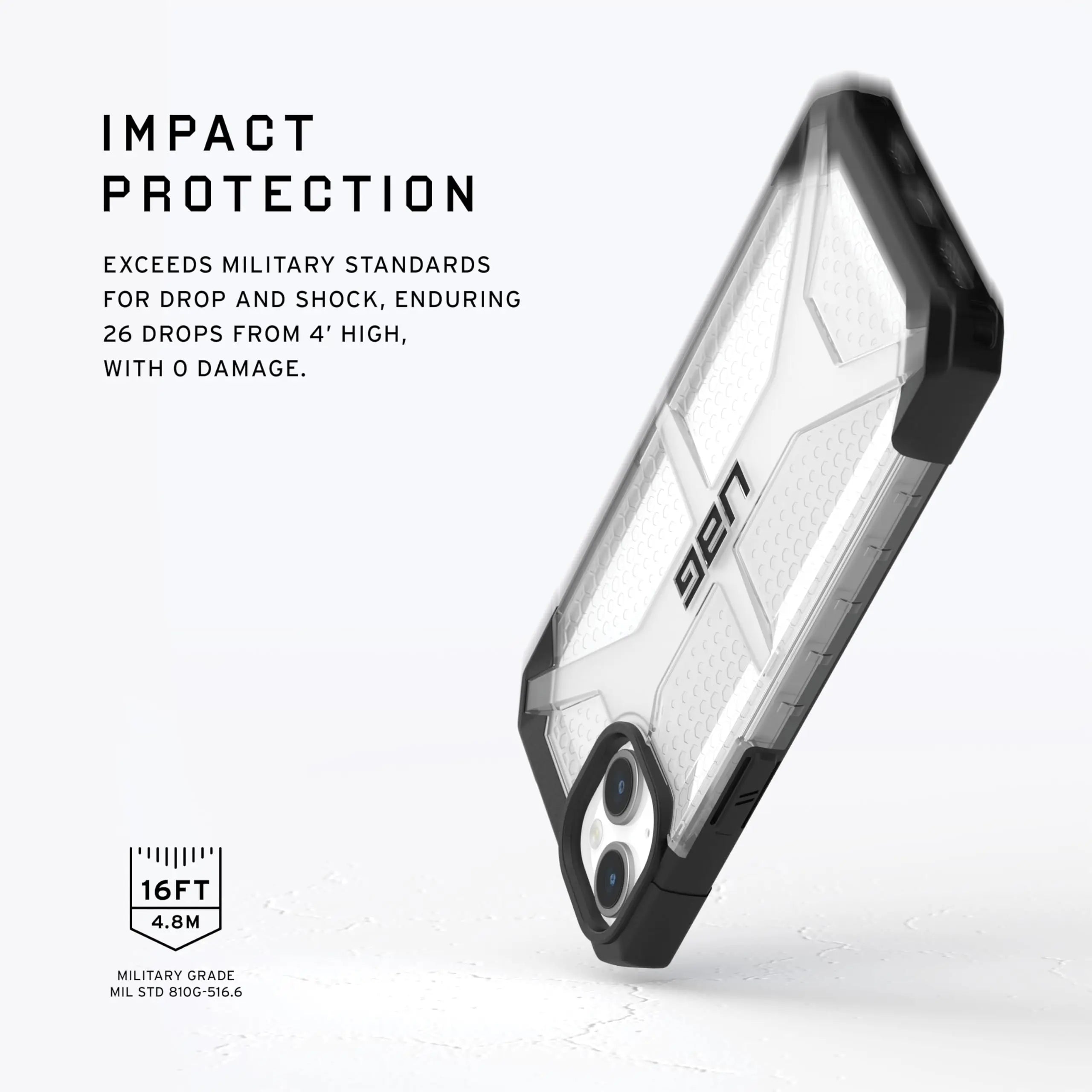 iPhone 16 Plus UAG Plasma Ice Rugged Protective Case - Shockproof & Drop-Proof Cover for Outdoor Adventures & Daily Use