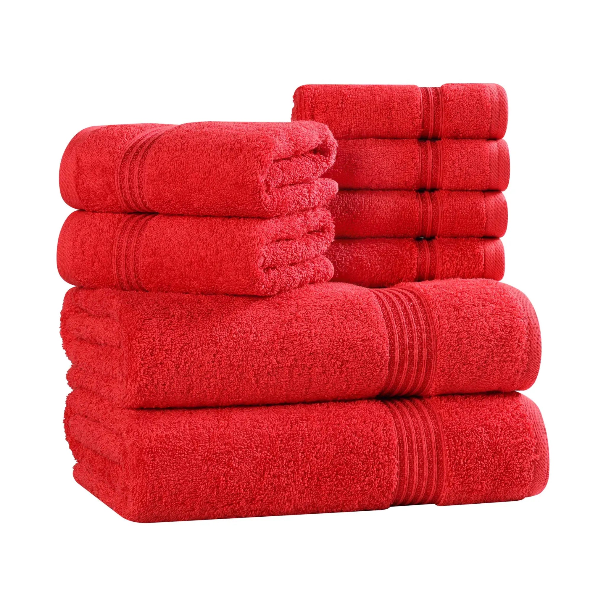 Premium Heritage Egyptian Cotton Plush Heavyweight 8-Piece Bath Towel Set - Ultra Soft & Absorbent for Spa, Luxury Hotel & Home Bathroom Use