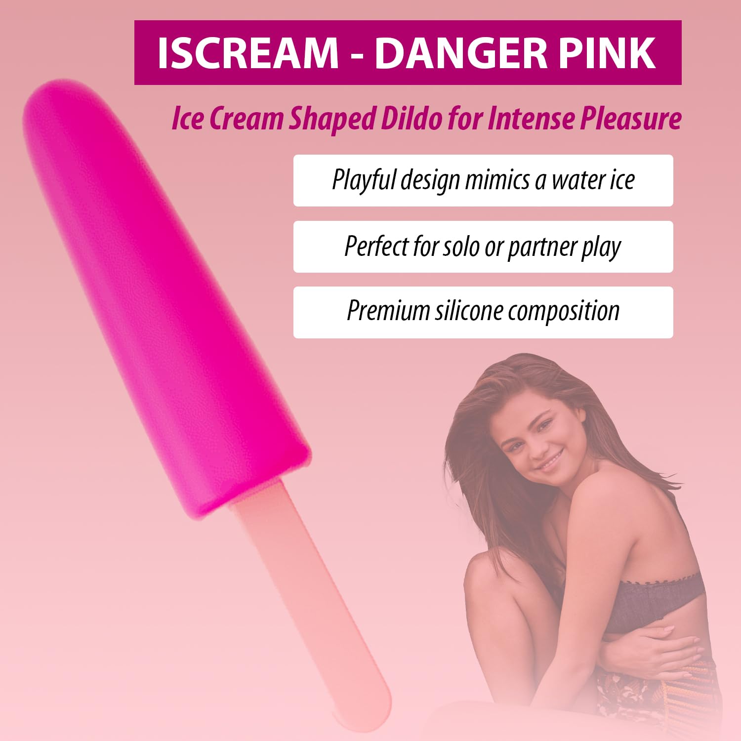 iScream Silicone Waterproof Dildo - Freezable & Heatable Adult Sex Toy for Couples & Singles, Body-Safe Vibrating Dildo for Ultimate Pleasure | Bedroom Fun, BDSM Play & Solo Exploration
