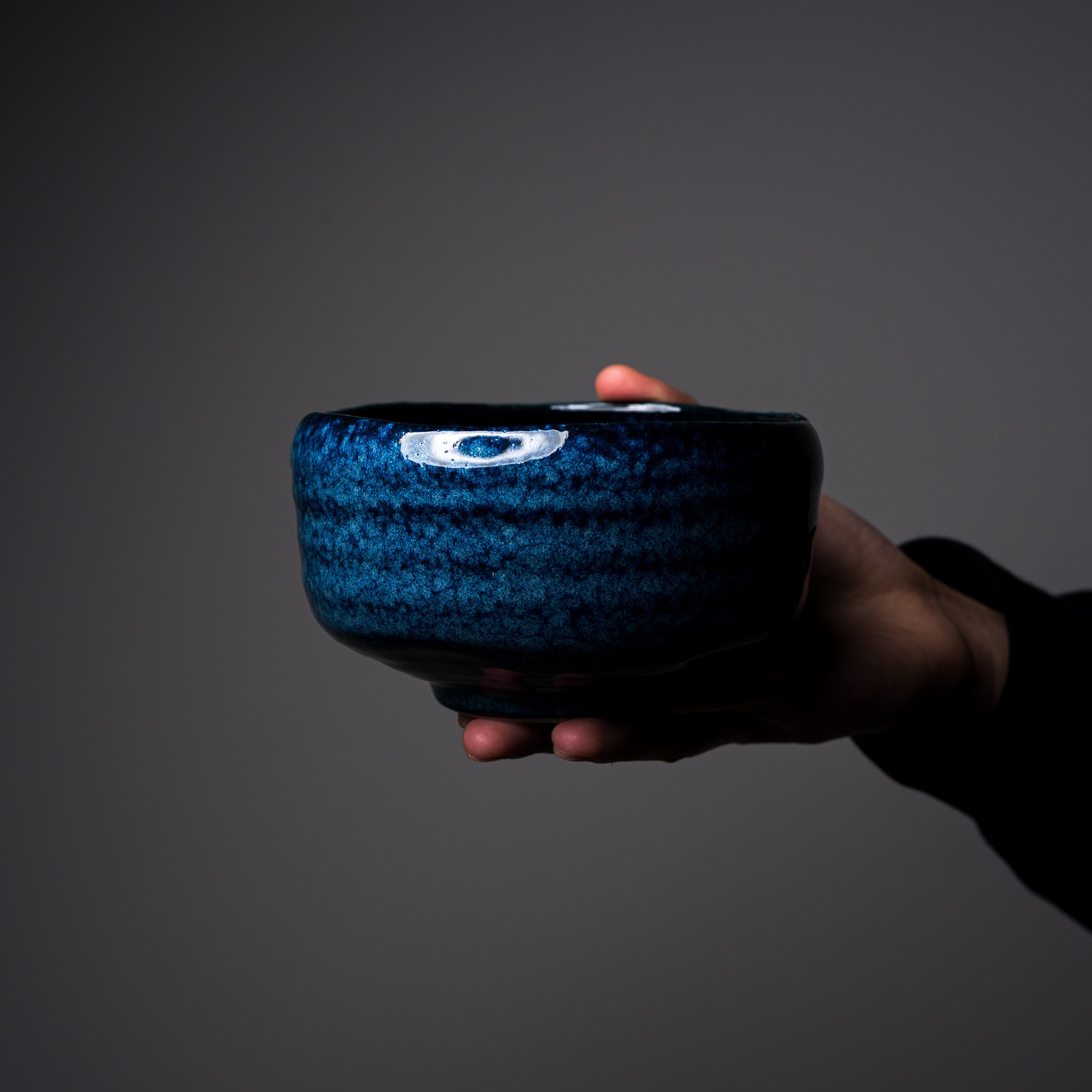 Premium Matcha Bowl - Lapis Blue Ceramic Tea Cup for Japanese Tea Ceremony | Handcrafted Traditional Chawan for Matcha, Green Tea & Hot Beverages | Perfect for Zen Meditation, Tea Parties & Home Decor