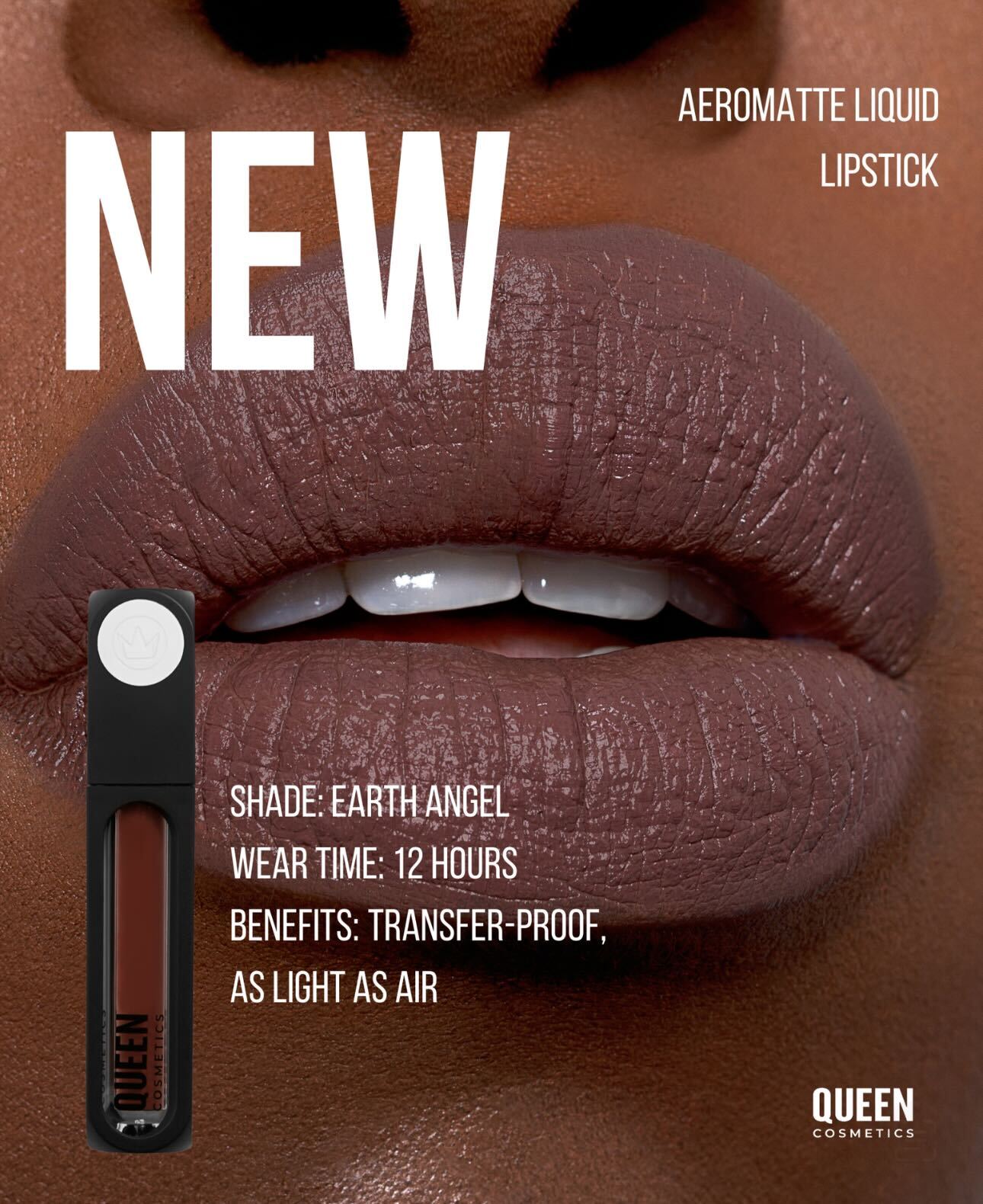 Rosewood Glow Earth Angel Matte Liquid Lipstick with Divine Aura Diamond Shimmer Gloss - Long Lasting Vegan Lip Makeup Set for Date Night & Special Occasions