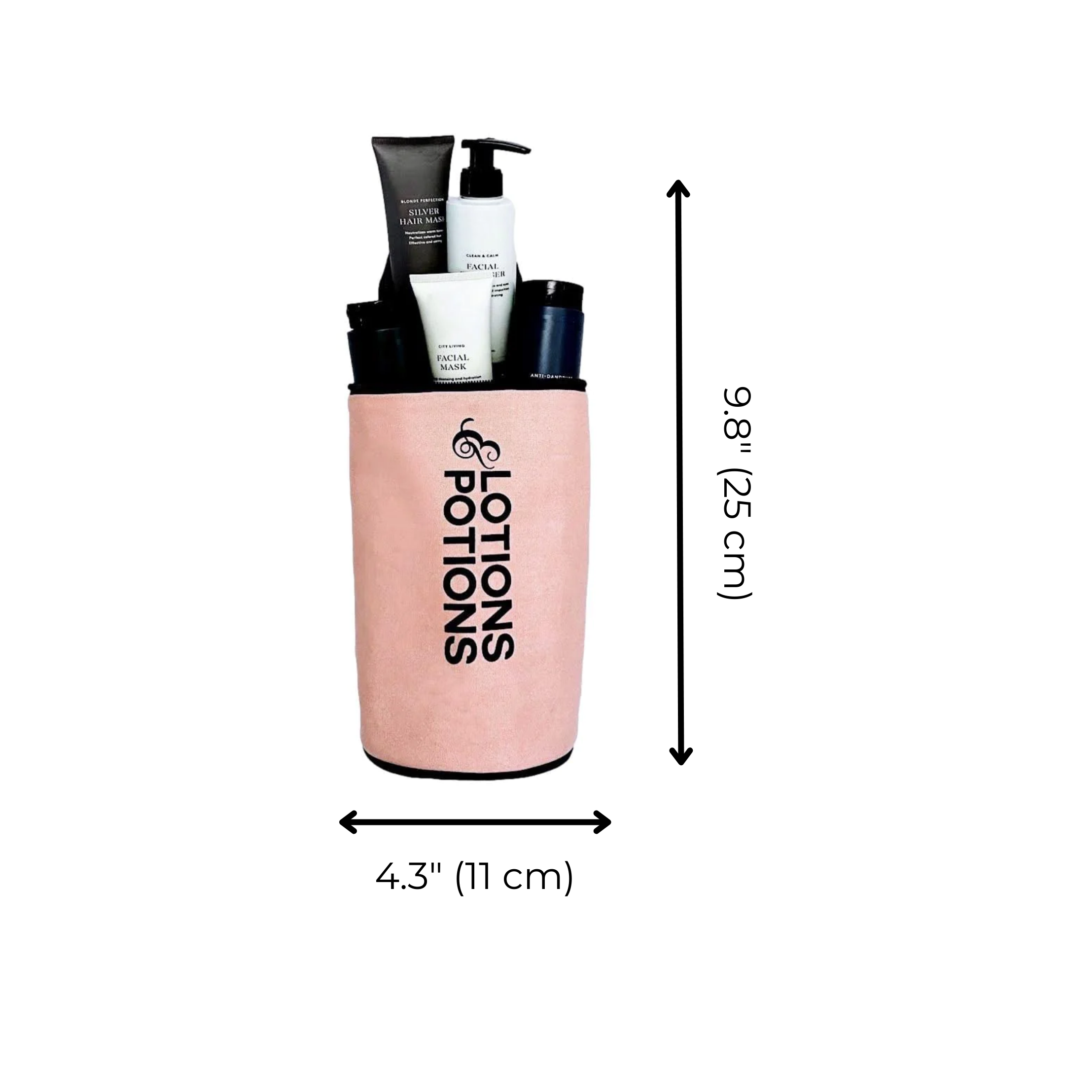 Travel-Sized Pink & Blush Liquid Toiletry Case for Lotions & Potions | Perfect for Airplane Carry-On, Gym Bag & Vacation Essentials
