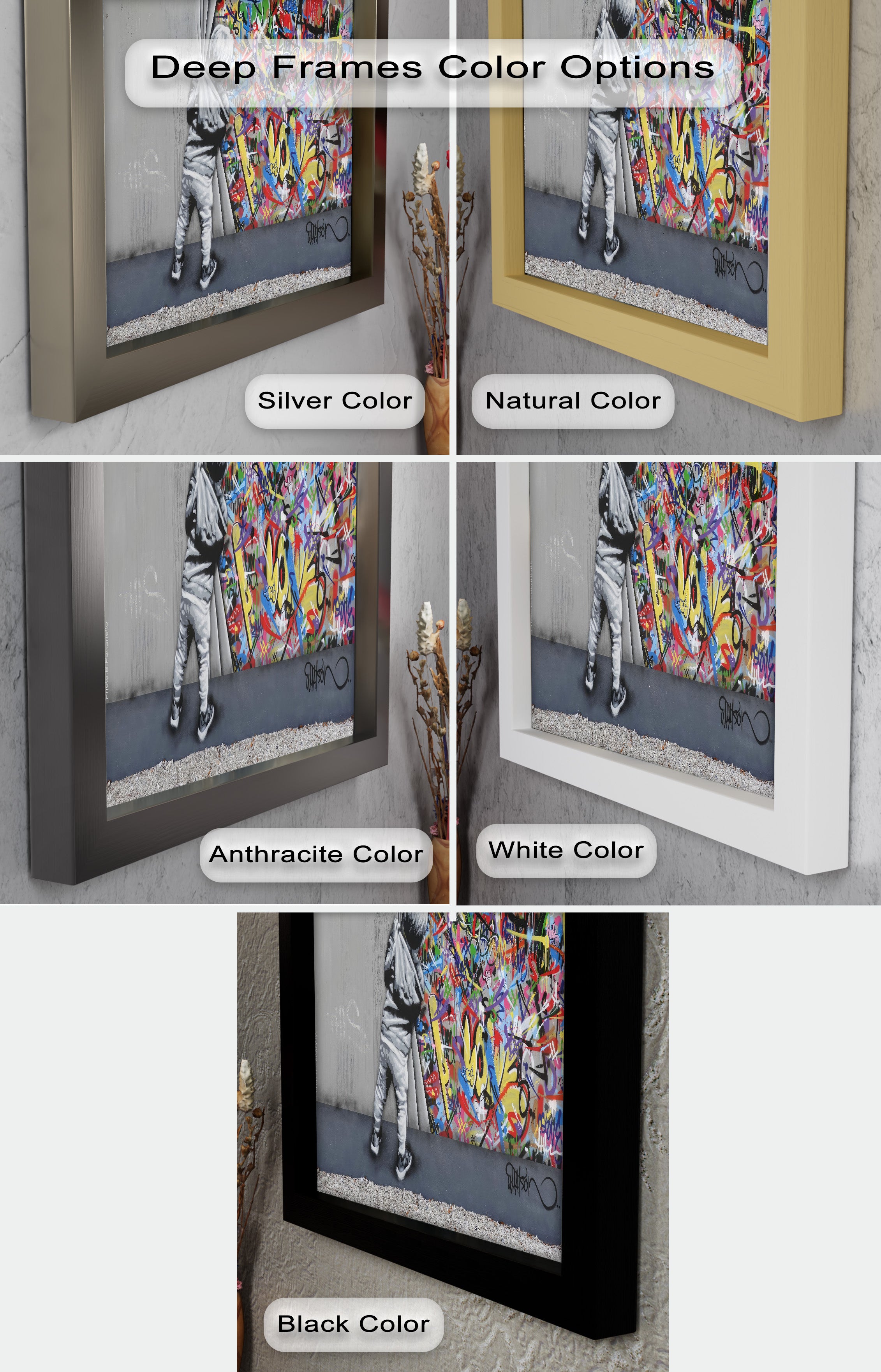 Banksy Inspired Graffiti Oil Painting - Modern Street Art Canvas for Home & Office Decor | Urban Wall Art for Living Room, Bedroom or Studio
