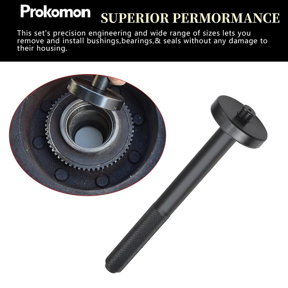 Prokomon 52-Piece Custom Bushing Driver Tool Set - Transmission Wheel Axle Bearing Race & Seal Driver Kit with Bush Removal Puller - Professional Automotive Repair Tools for Mechanics & DIY Car Maintenance
