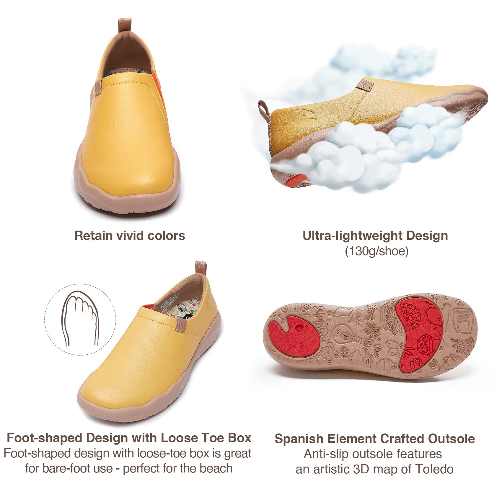 UIN Women's Walking Shoes - Slip On Casual Loafers, Lightweight Comfort Sneakers for Women | Fashionable & Breathable | Perfect for Walking, Travel & Daily Wear