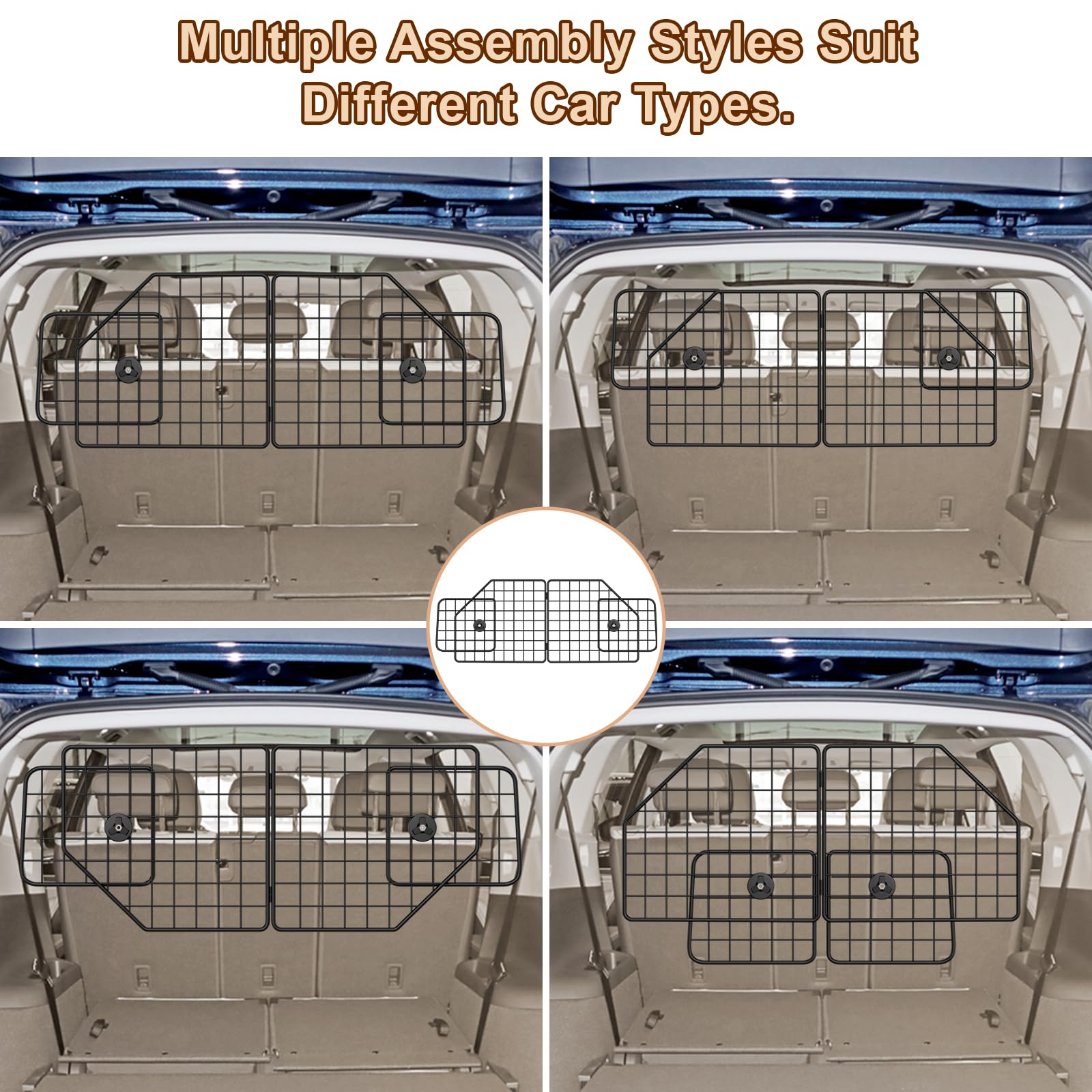 Adjustable Heavy-Duty Dog Barrier for SUV & Trucks 36