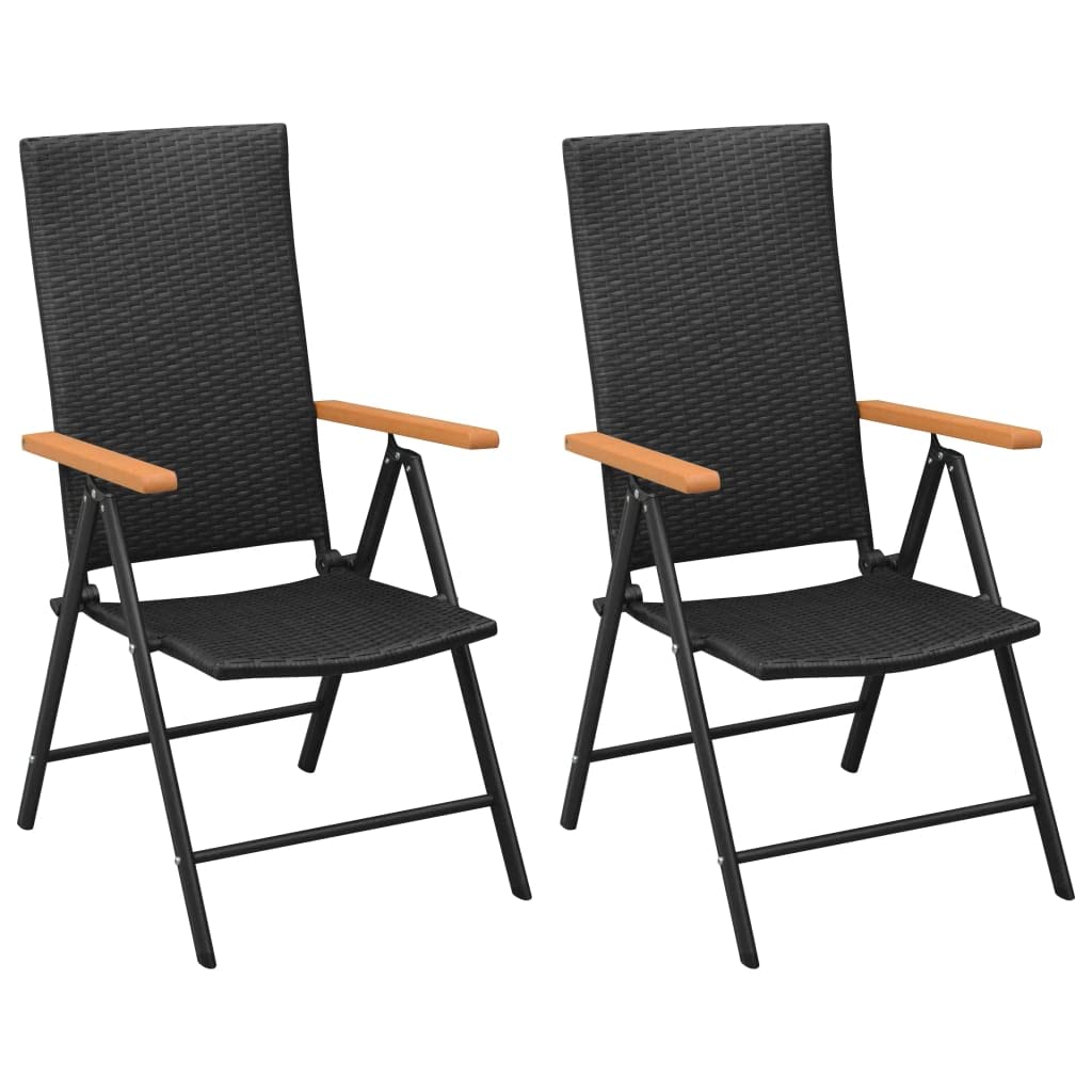 Outdoor Patio Furniture Set 3-Piece - Black & Brown Garden Conversation Set for Lawn, Backyard & Poolside | Durable Patio Dining Set | Perfect for Outdoor Entertaining & Relaxation