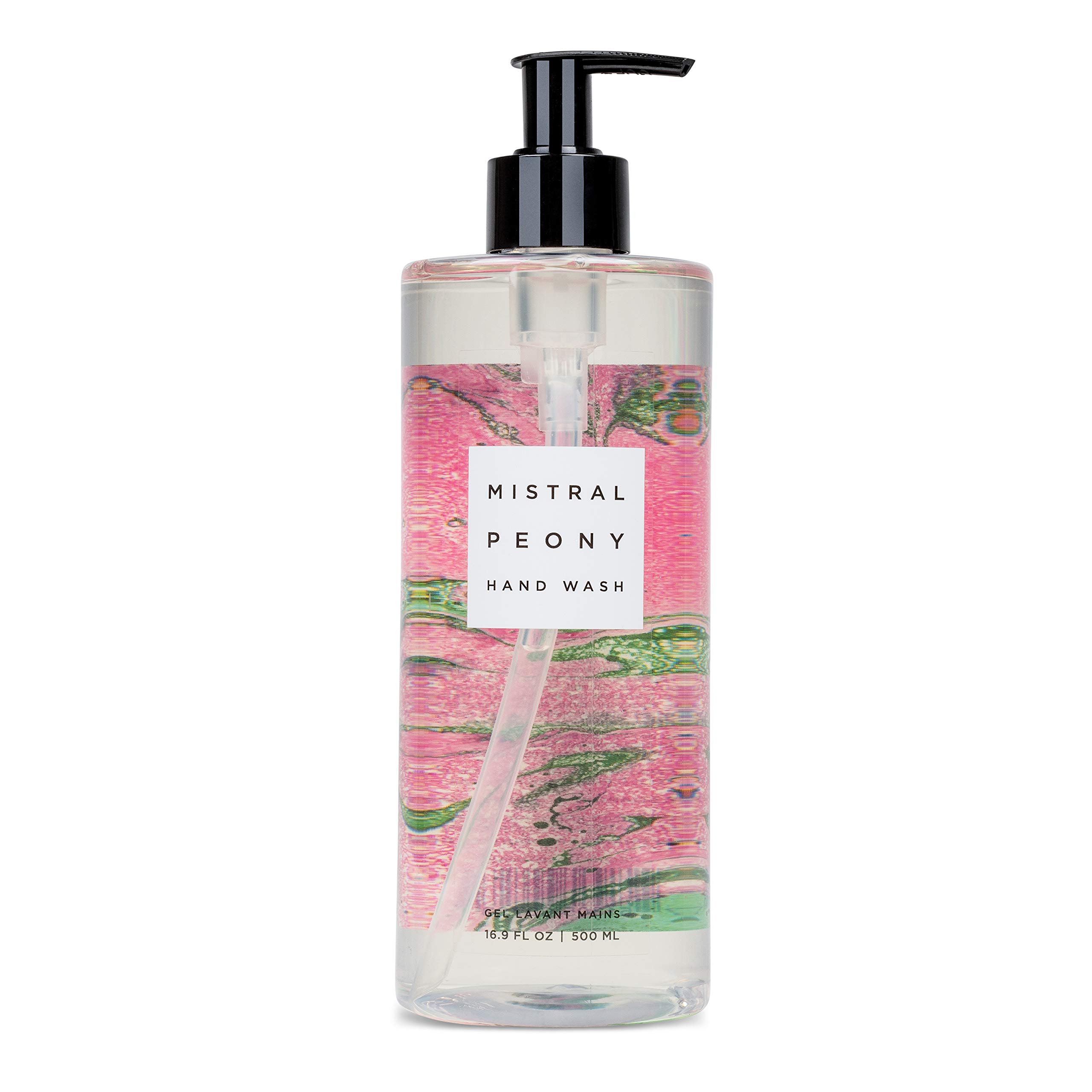 Mistral Marbles Peony Scented Hand Wash - 16.9 fl oz | Gentle Moisturizing Liquid Soap for Bathroom & Kitchen | Refreshing Floral Fragrance for Home & Office Use