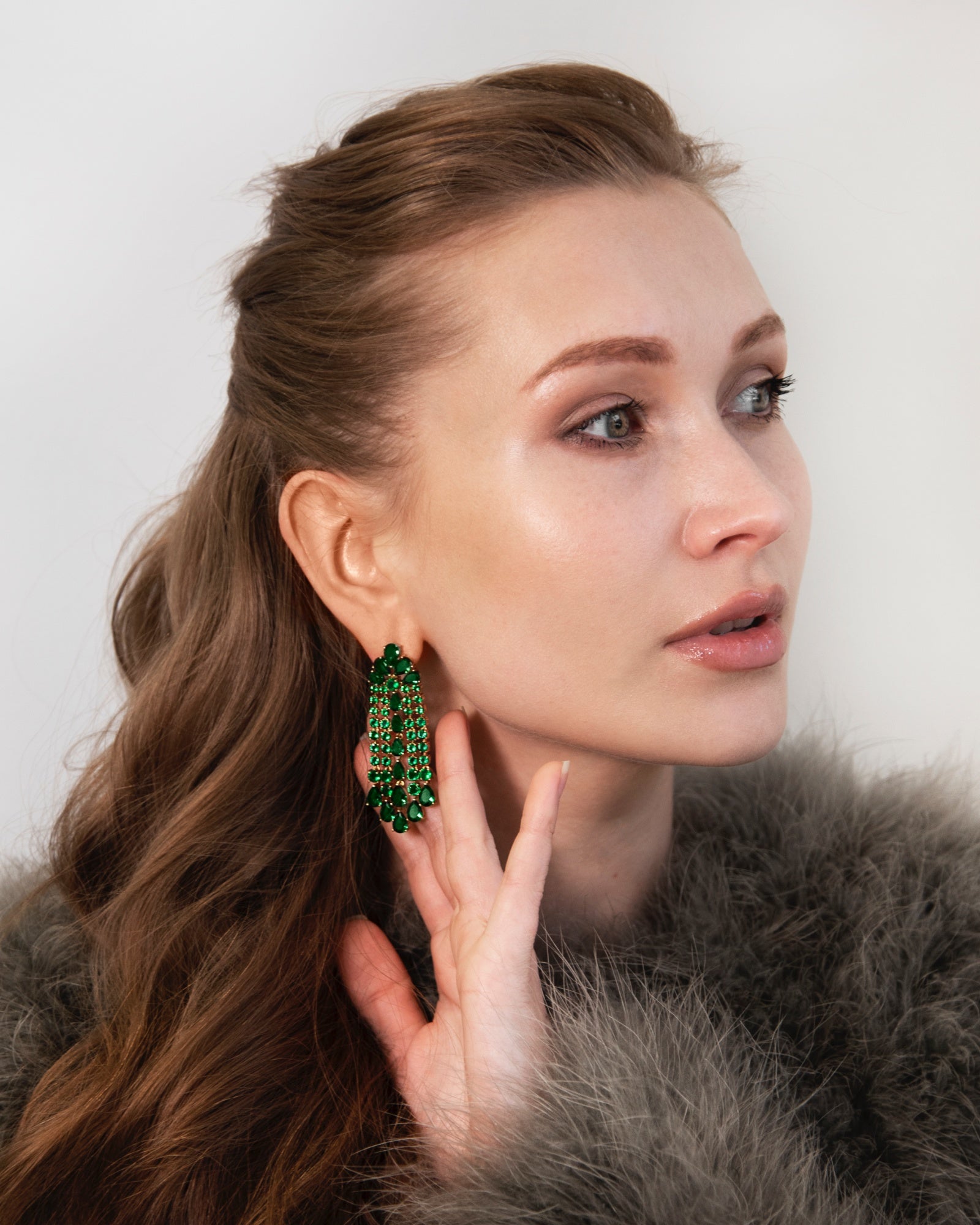 Emerald Green Ava Stud Earrings for Women - Elegant Jewelry Gift for Birthday, Anniversary & Special Occasions