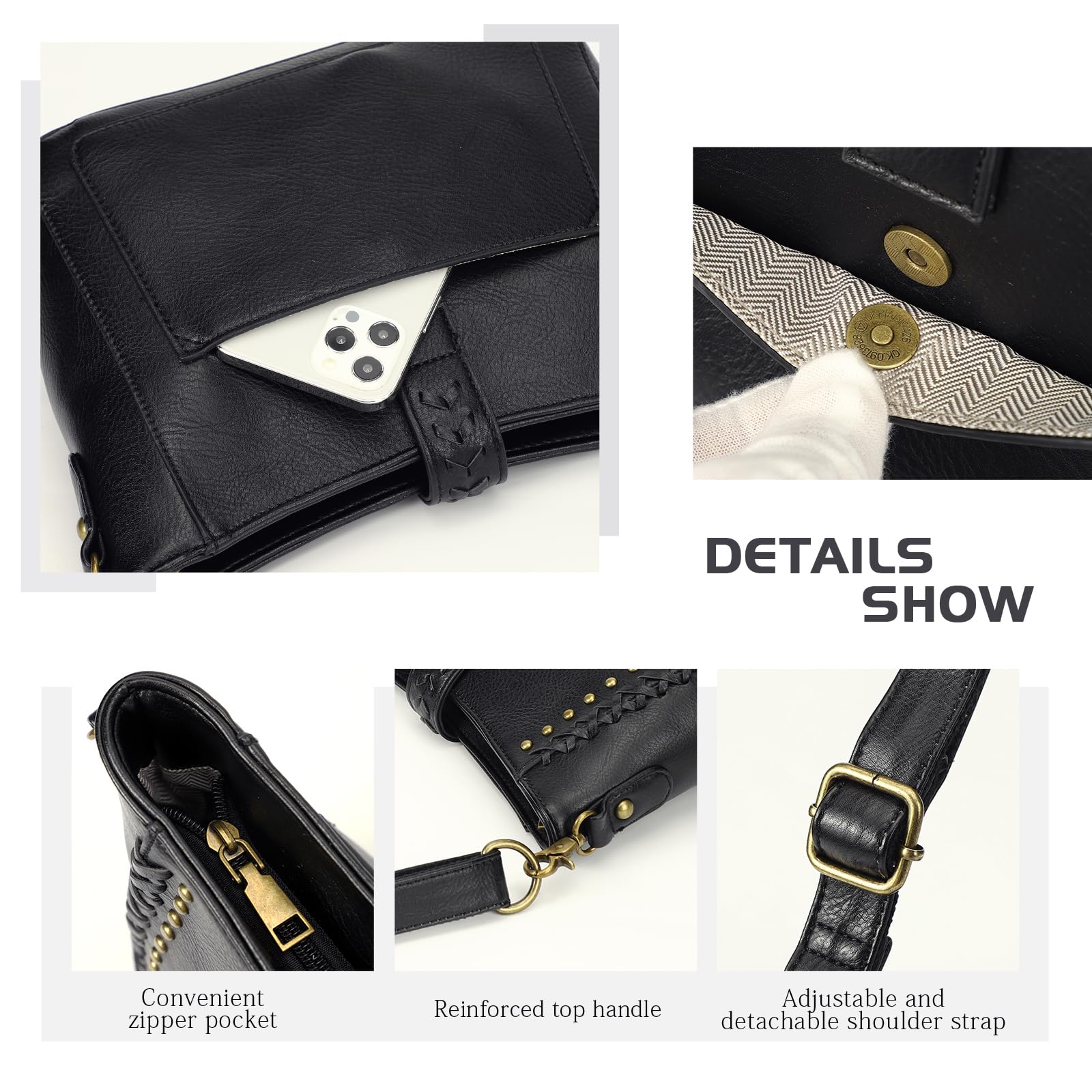 Stylish Vegan Leather Tote Bag for Women - Large Shoulder Purse Hobo Handbag, Perfect for Work, Travel & Everyday Use