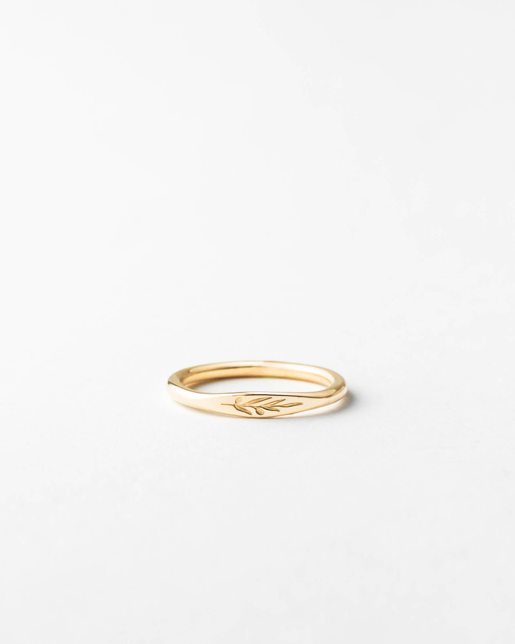 Olive Branch Signet Ring - Sterling Silver Engraved Jewelry for Women & Men - Perfect for Weddings, Engagements & Gifts