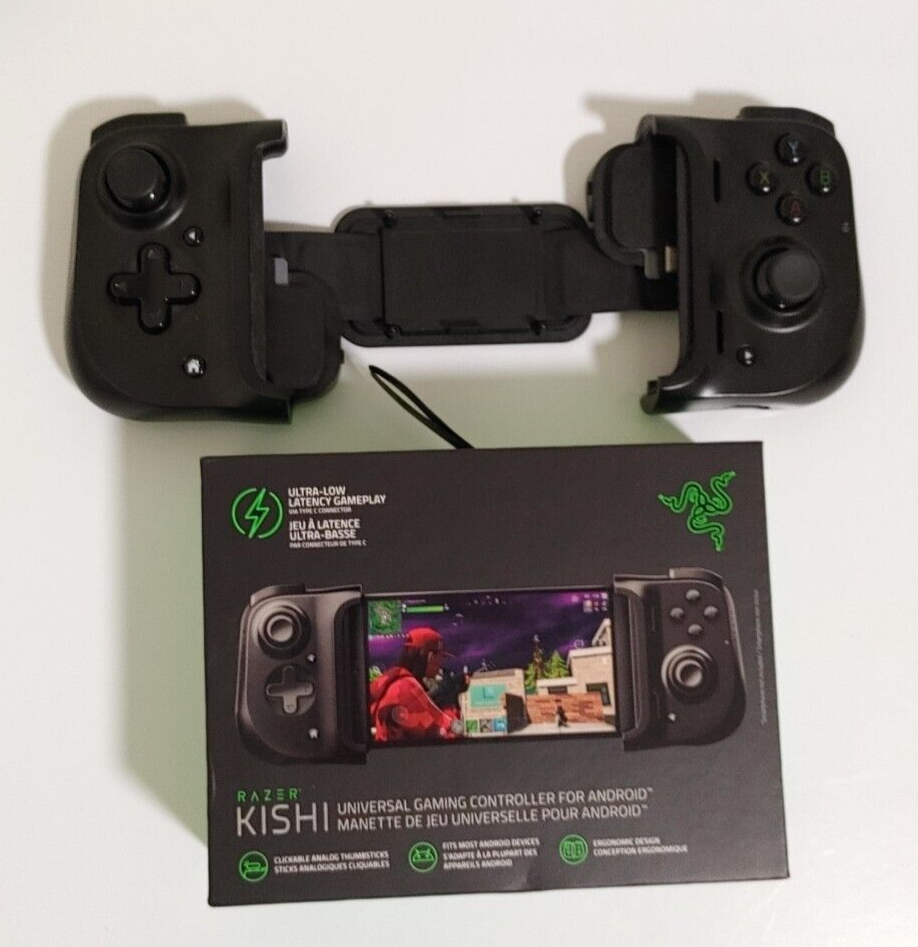 Razer Kishi Mobile Game Controller for Android USB-C - Compatible with Xbox Game Pass, Xcloud, Stadia, GeForce Now, PS Remote Play - Pass-Through Charging - Ergonomic Grip for Samsung & More - Perfect for Cloud Gaming & Mobile Esports