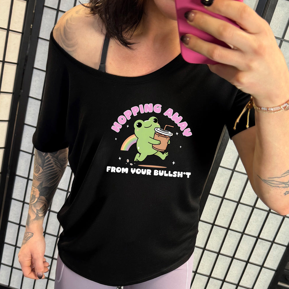 Hopping Away From Your Bullshit Slouchy Tee - Soft Relaxed Fit Casual T-Shirt for Women | Perfect for Everyday Wear, Lounging & Street Style