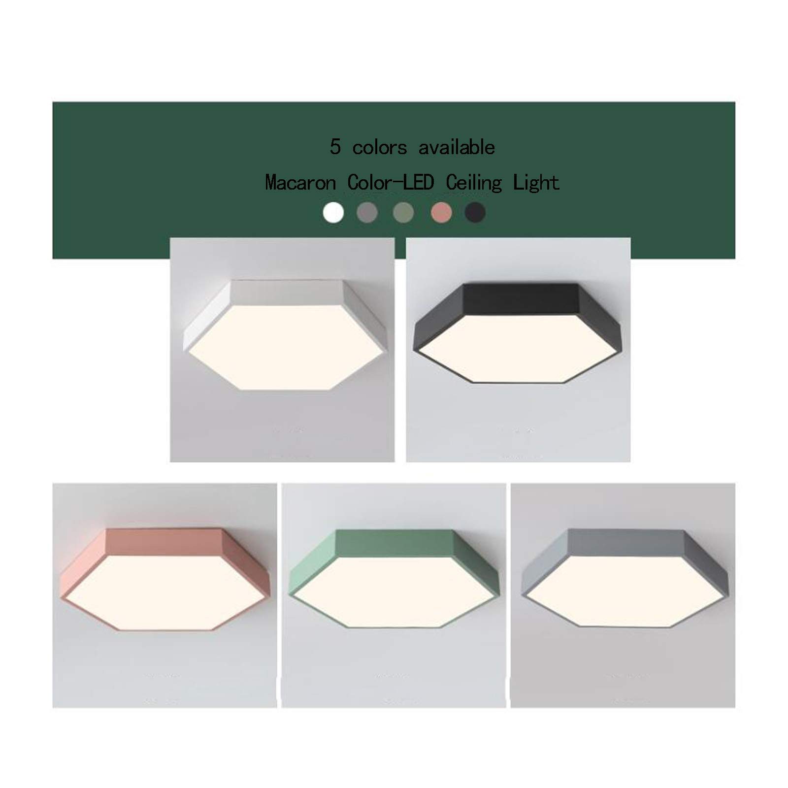 Nordic Hexagonal LED Ceiling Light - Ultra-Thin Modern Ceiling Lamp for Office & Kindergarten - 60cm Pink Indoor Lighting (Perfect for Minimalist Home & Commercial Spaces)