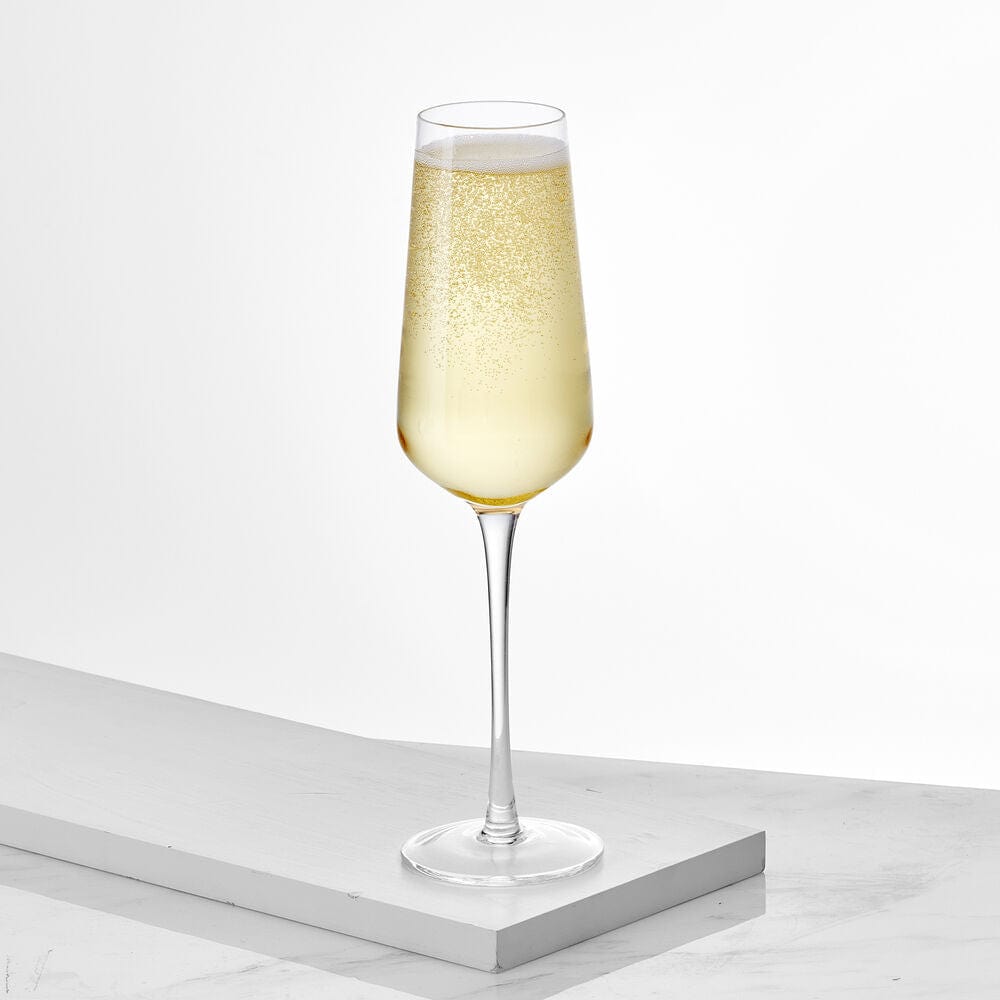 Premium Samantha Set of 4 Elegant Flute Glasses for Champagne, Wine & Cocktails - Perfect for Weddings, Parties & Special Occasions