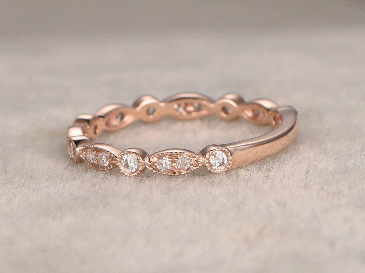 0.50 Carat Diamond Wedding Band Ring - 18k Gold Plated Engagement Ring for Women - Perfect for Bridal, Anniversary & Special Occasion Gifts