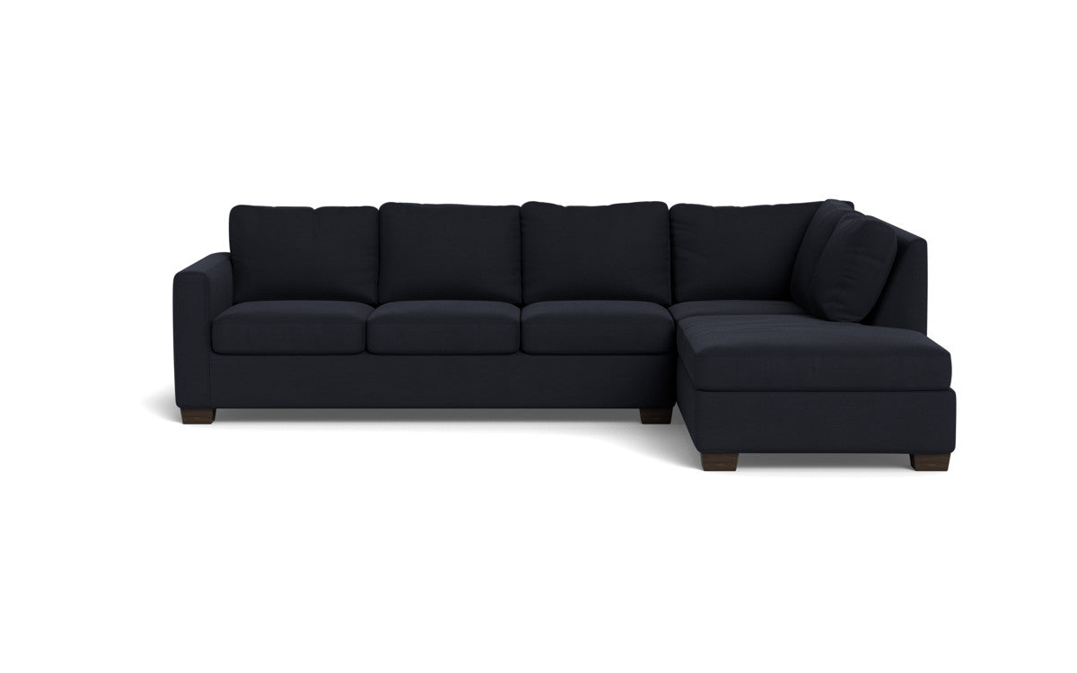 Modern Track 121 Right Chaise Sectional Sofa - Comfortable L-Shaped Couch for Living Room, Family Room & Home Theater - Perfect for Relaxing, Entertaining & Movie Nights