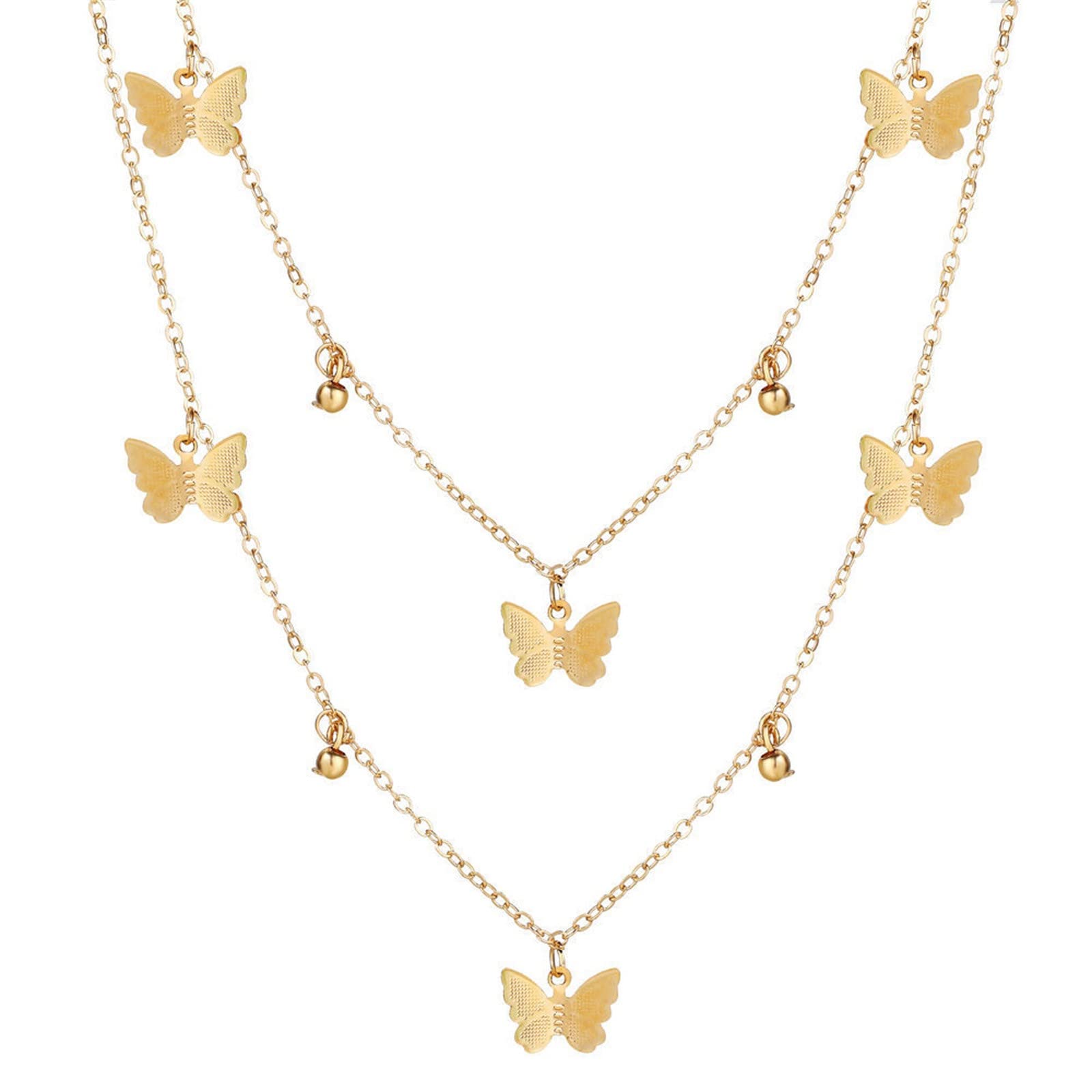 Elegant Layered Gold Chain Necklace with Crystal Tassels for Women & Girls - Perfect for Teen Gifts, Parties, and Everyday Wear