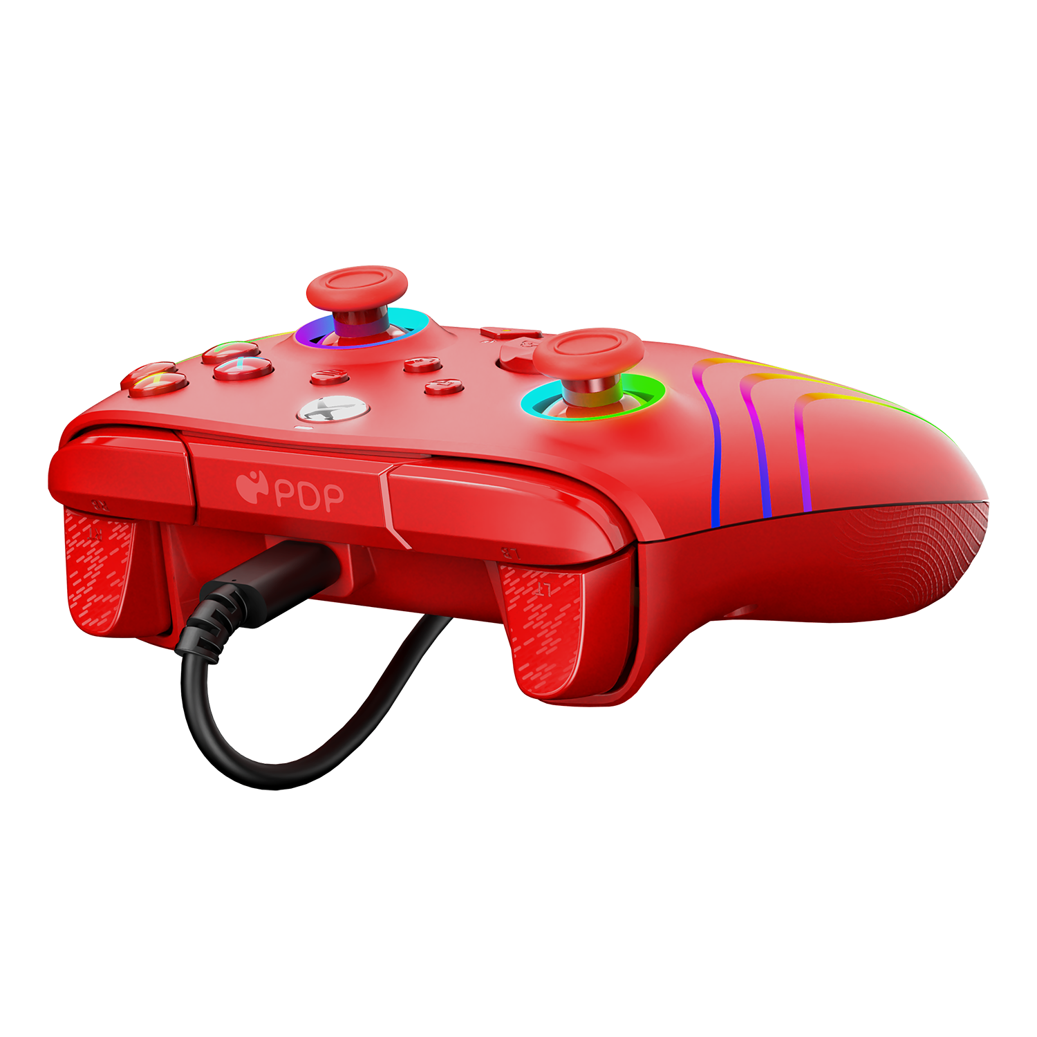 Red Afterglow Wave Wired Gaming Controller for Xbox Series X|S & PC - Ergonomic Design with Customizable Buttons for FPS, Racing & Action Games