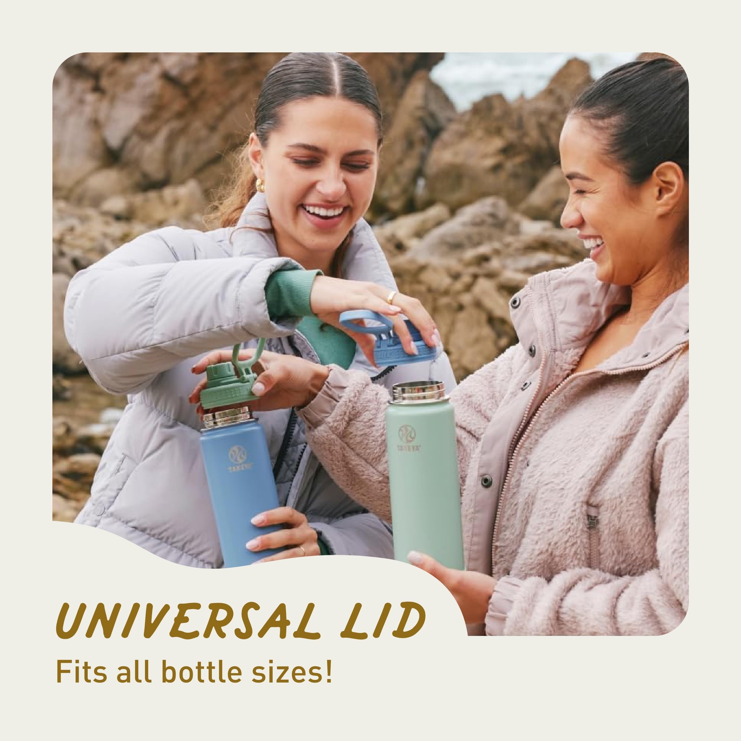 Takeya Actives 24 oz Vacuum Insulated Stainless Steel Water Bottle with Spout Lid - Premium Quality, Leakproof, BPA-Free - Ideal for Gym, Hiking, Travel & Outdoor Activities