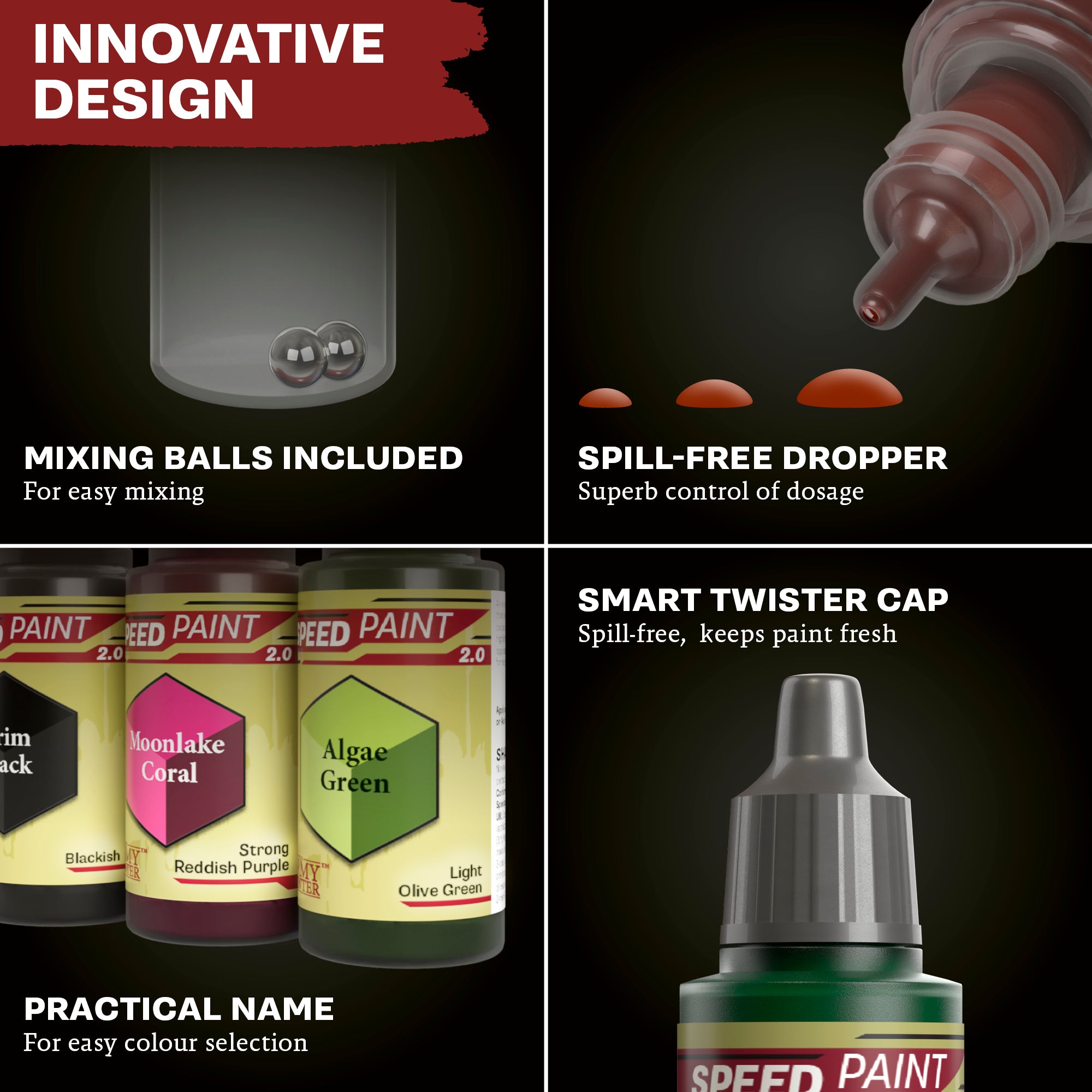 Best Speedpaints for Wargaming - Fast-Drying Acrylic Miniature Paint Set - Perfect for Tabletop Gaming, Miniature Models & Warhammer Painting