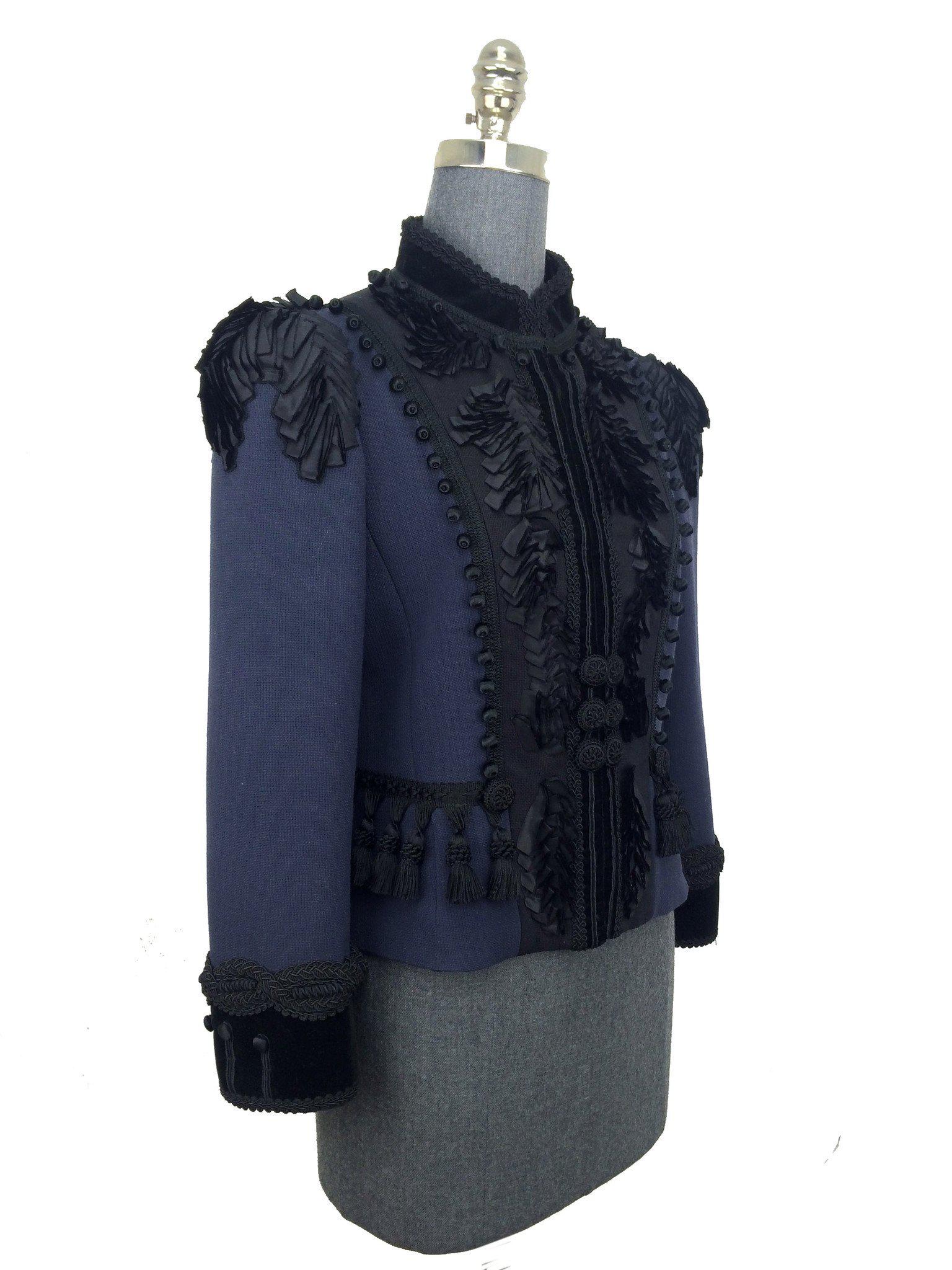 Marc Jacobs Double-Faced Lightweight Wool Victorian Fitted Jacket for Women - Size M | Elegant Office Wear & Evening Outfits